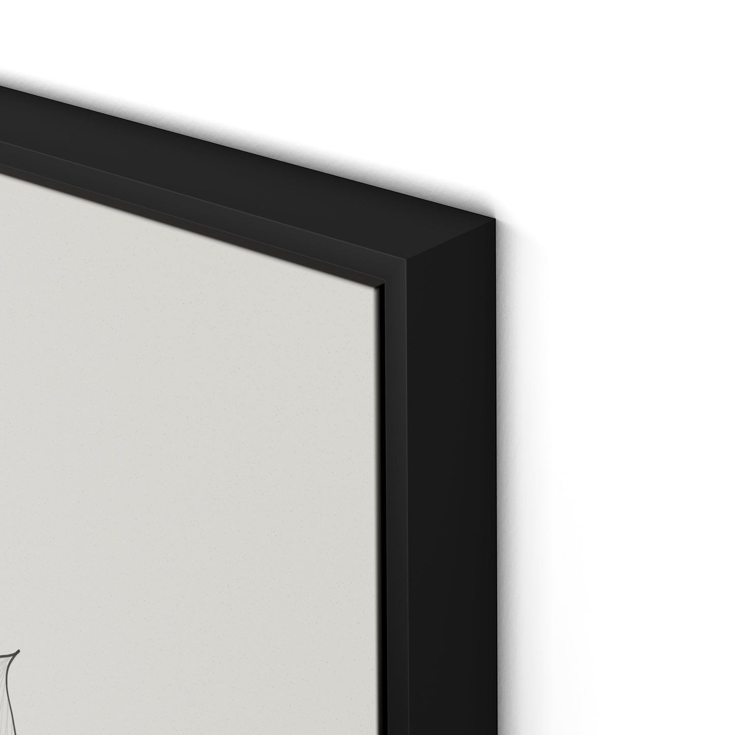 Magnolia Canvas Floater Framed / 27.5 x 32 in / Black