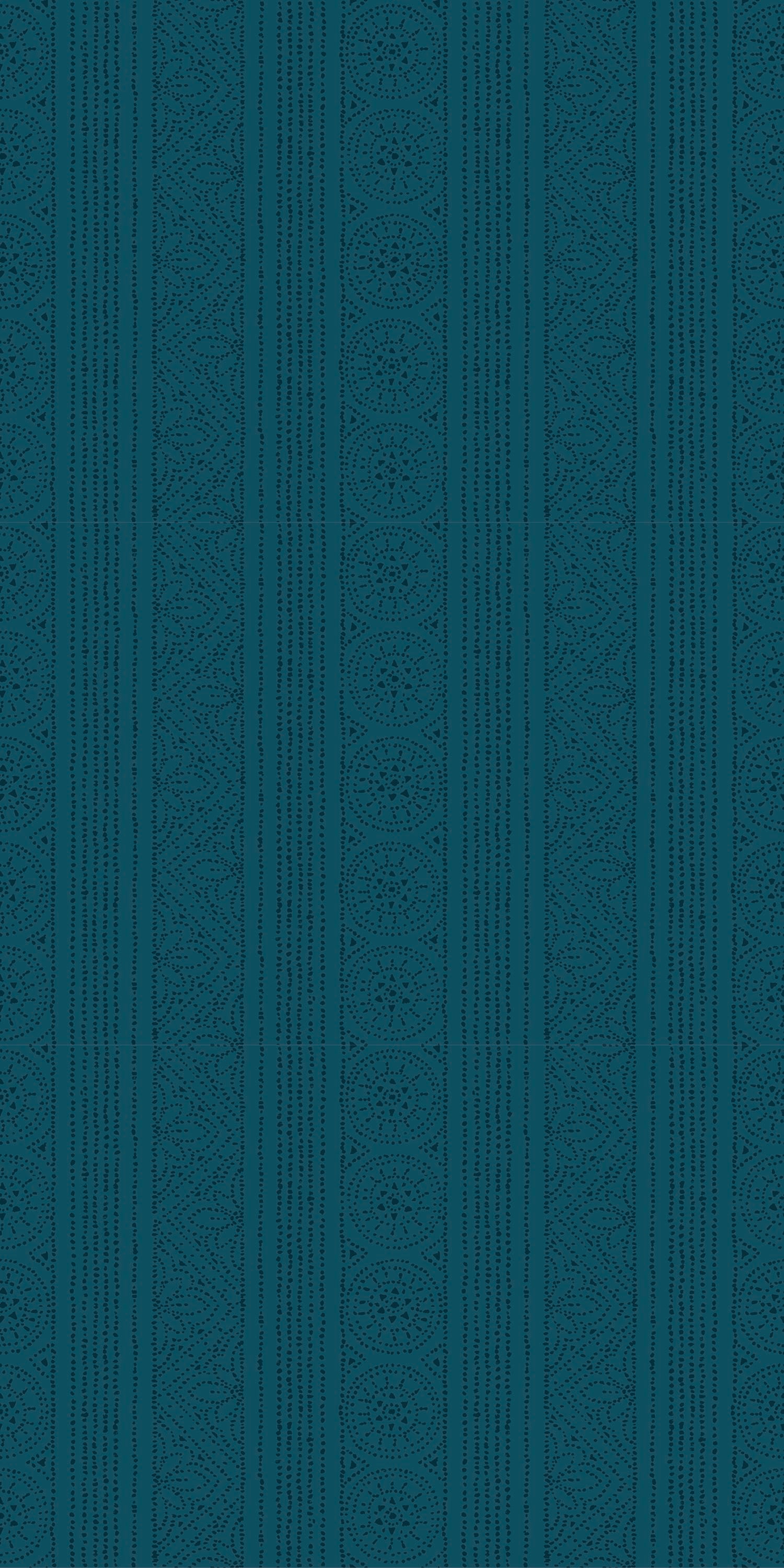 Batik in Midnight Teal color
