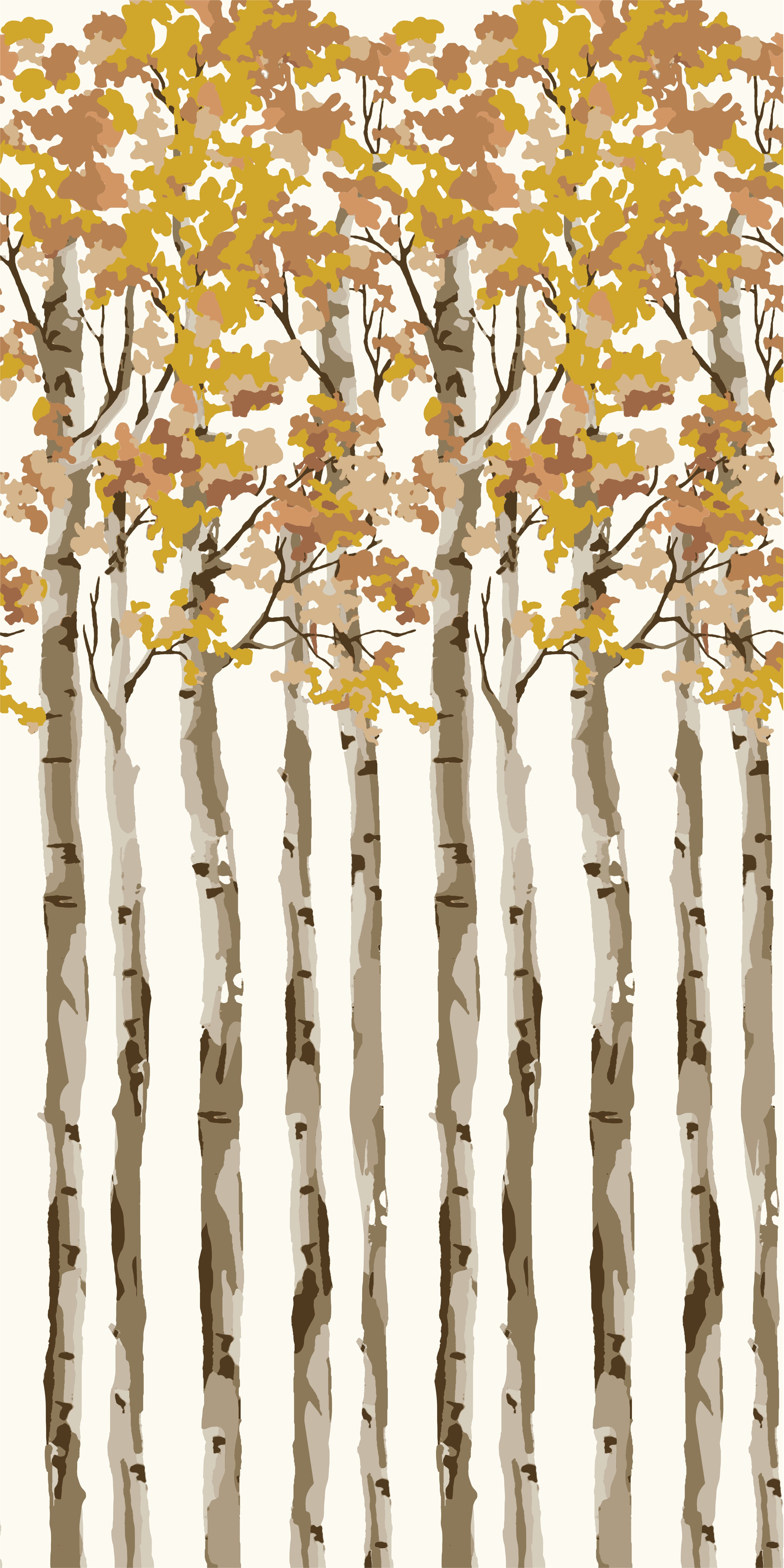 Birch Tree in Gold color