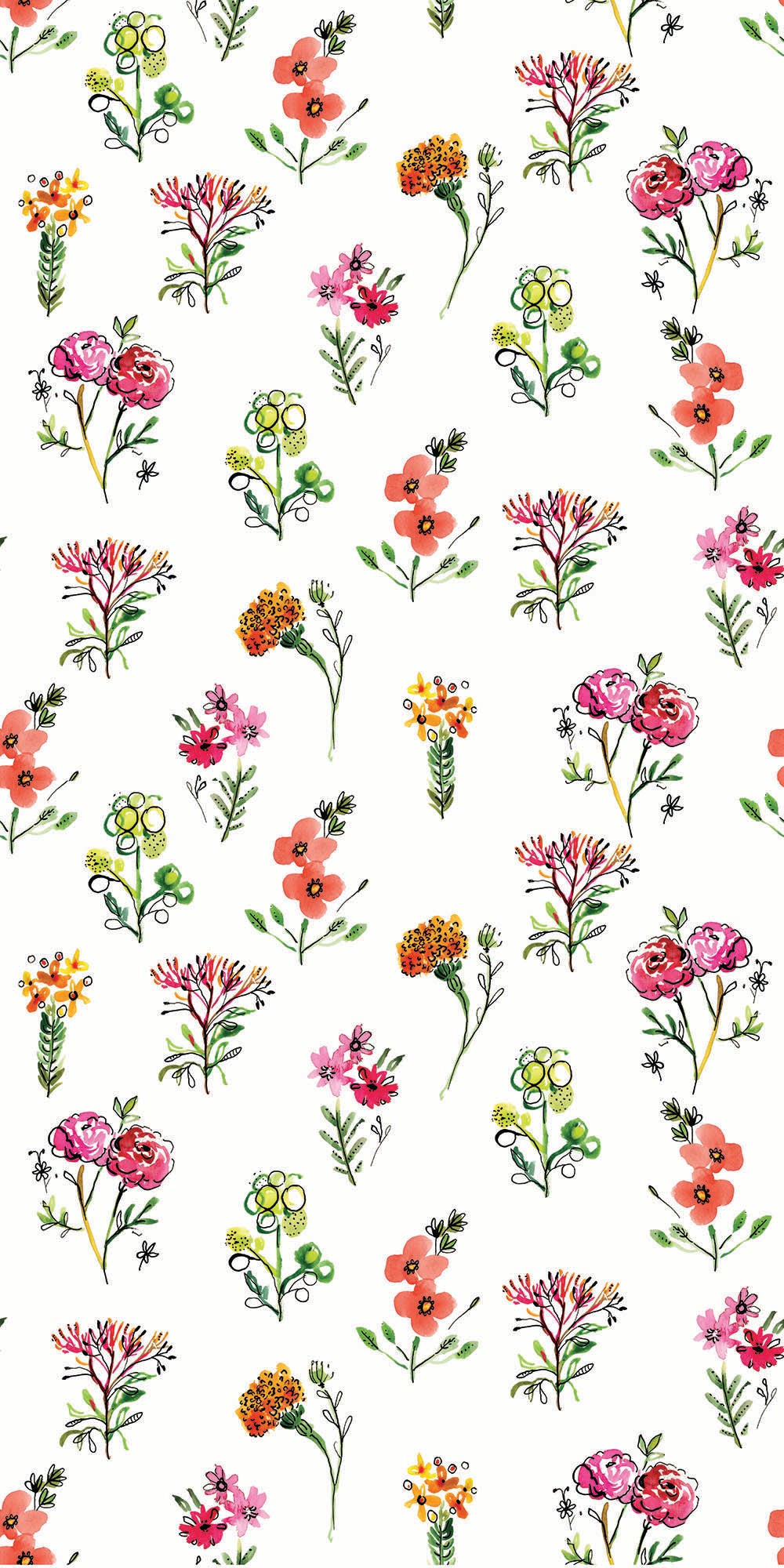 Botanical India in Multi color