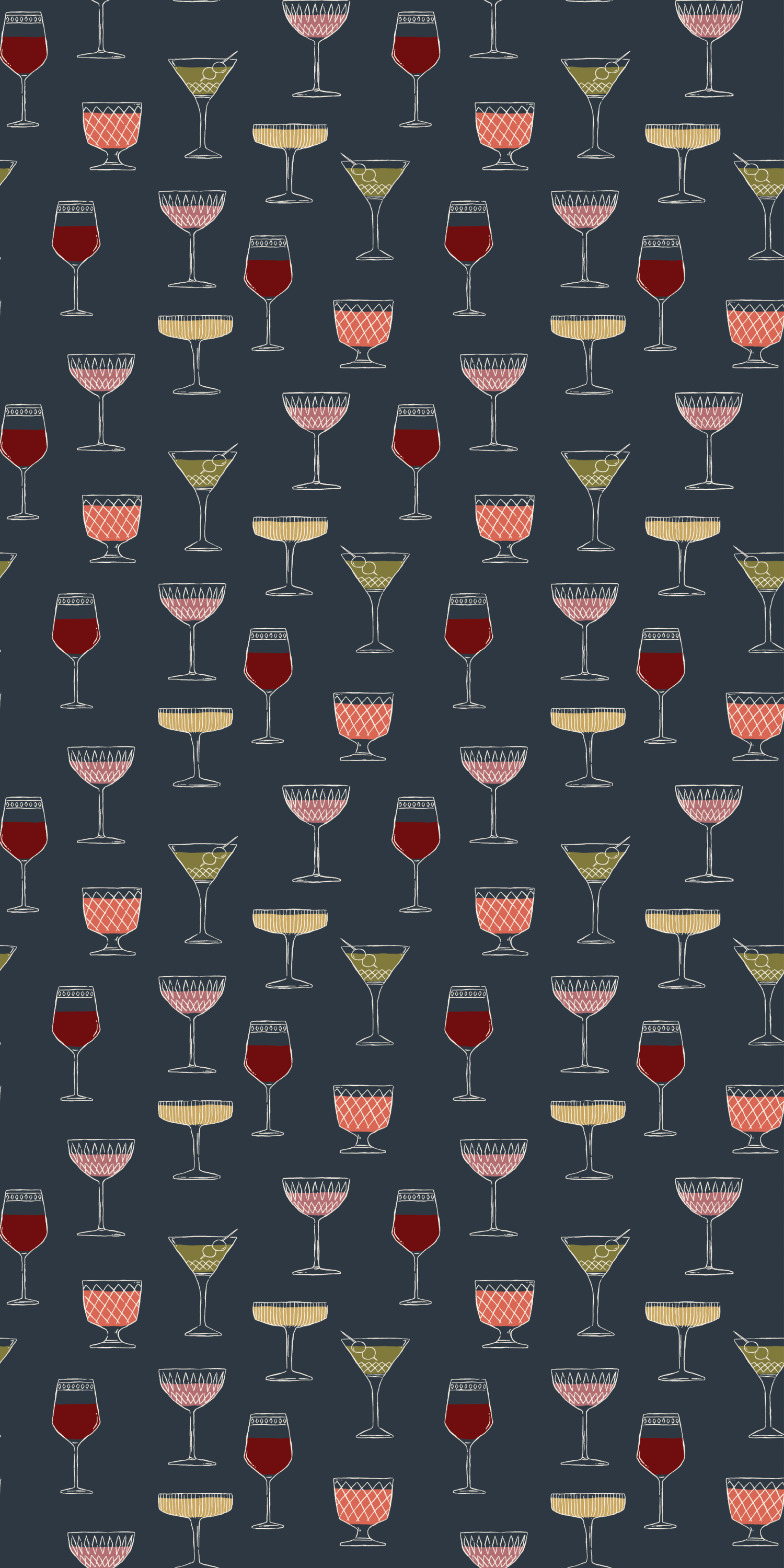 Cocktails in Nighttime color