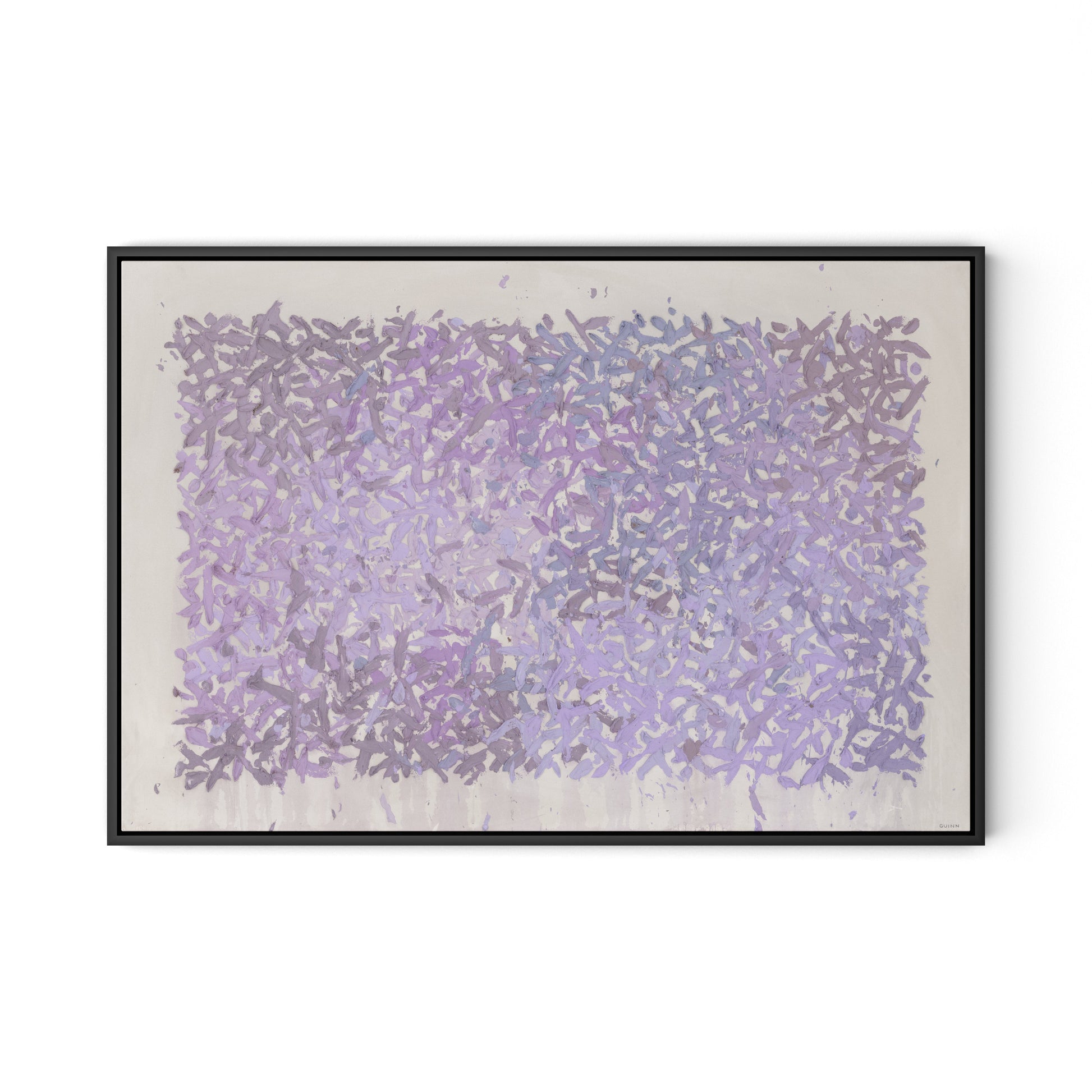The Cling to the Rock No. 1 Canvas Floater Framed / 32 x 22 in / Black