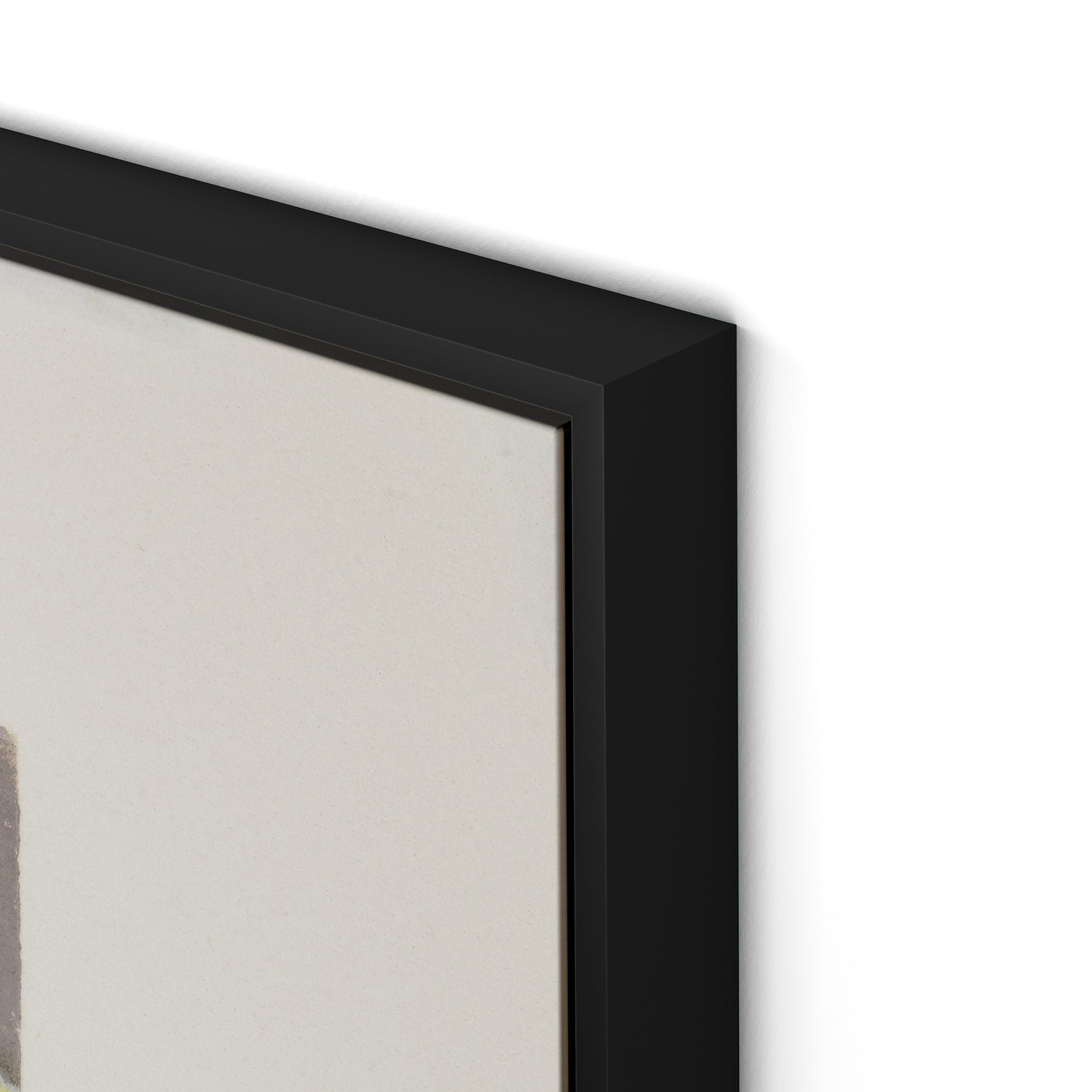 Spring Gathered w Border Canvas Floater Framed / 32 x 24 in / Black
