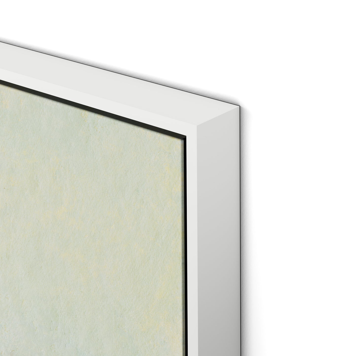 Vale Canvas Floater Framed / 32 x 22 in / White