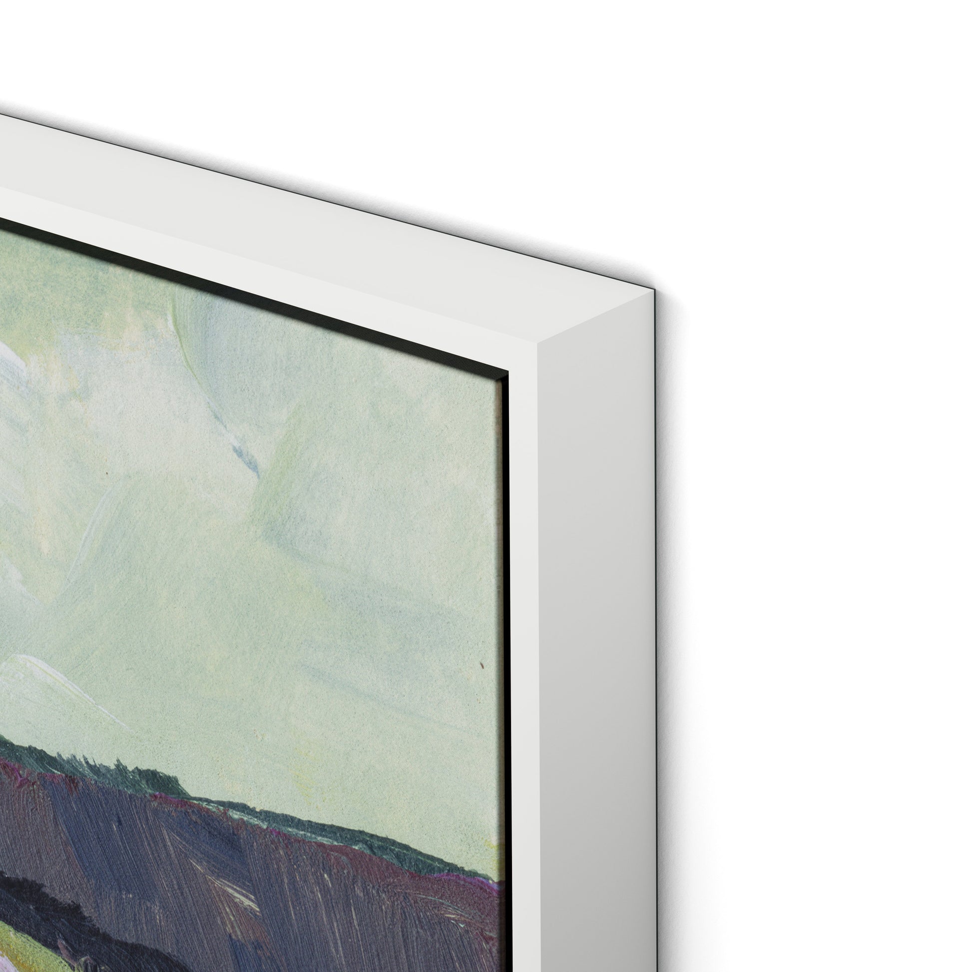 Verdure Canvas Floater Framed / 32 x 24 in / White