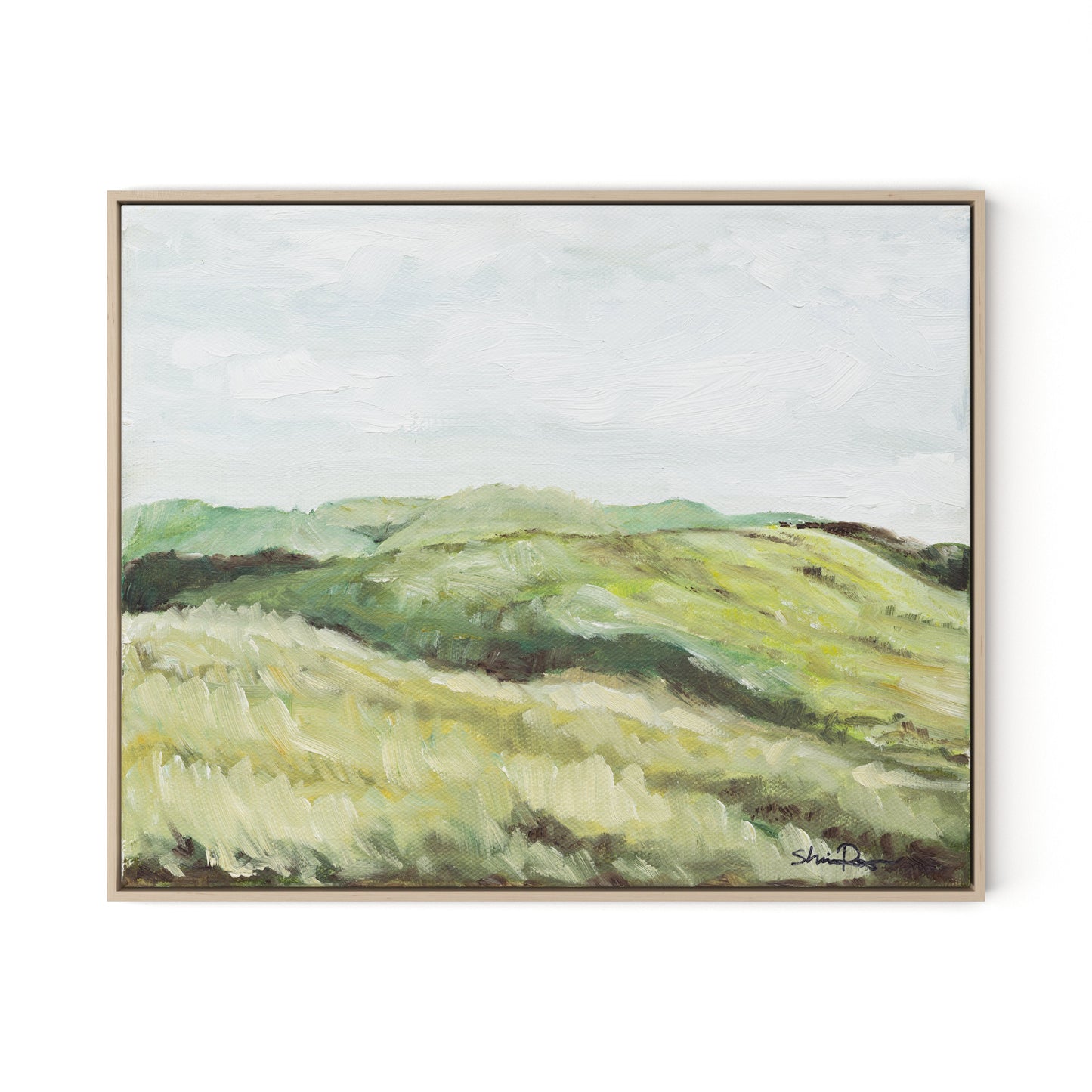 Hillside Canvas Floater Framed / 32 x 26 in / Natural Maple