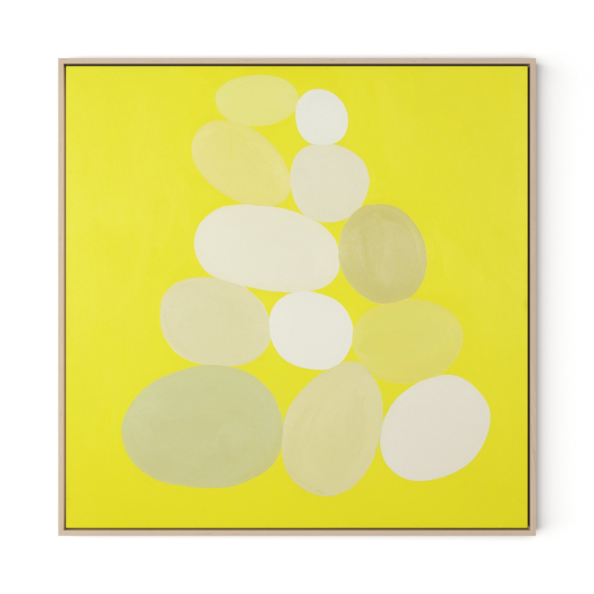 Pila Limon Canvas Floater Framed / 32 x 32 in / Natural Maple
