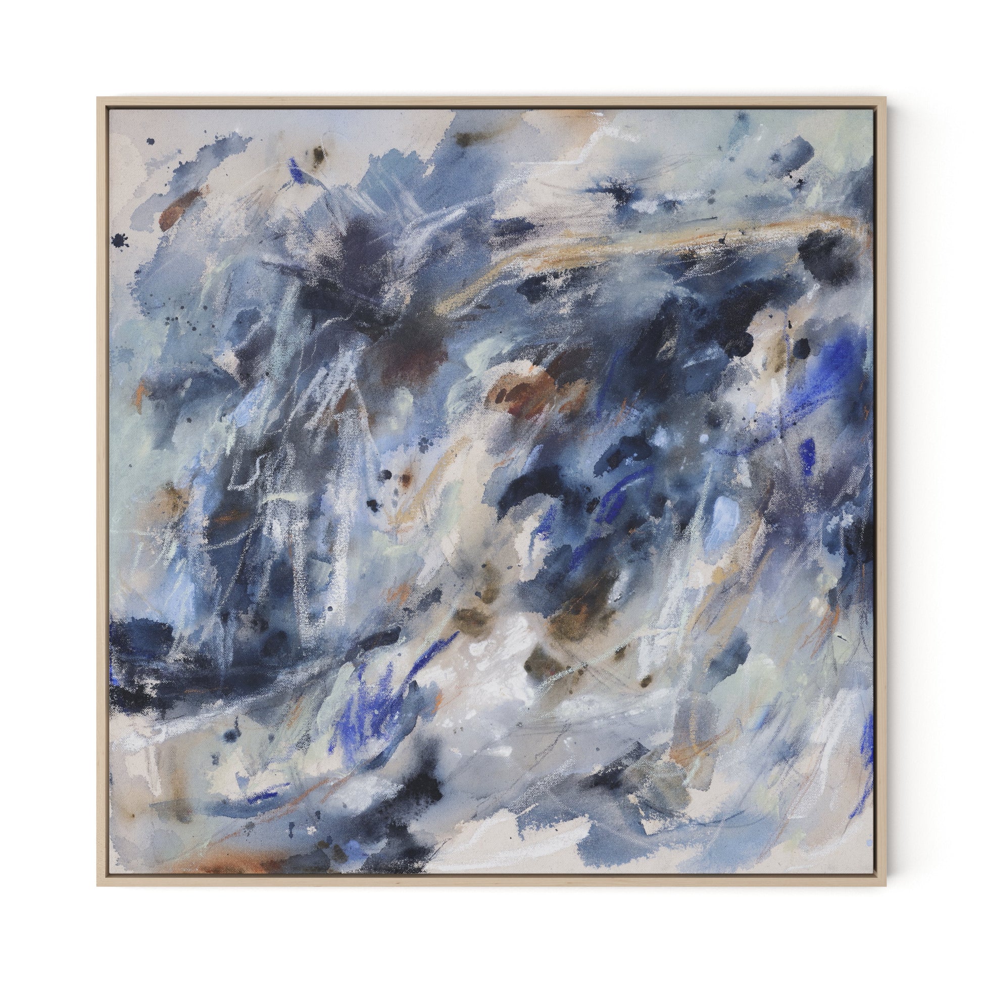 Where The Streets Have No Name Canvas Floater Framed / 32 x 32 in / Natural Maple