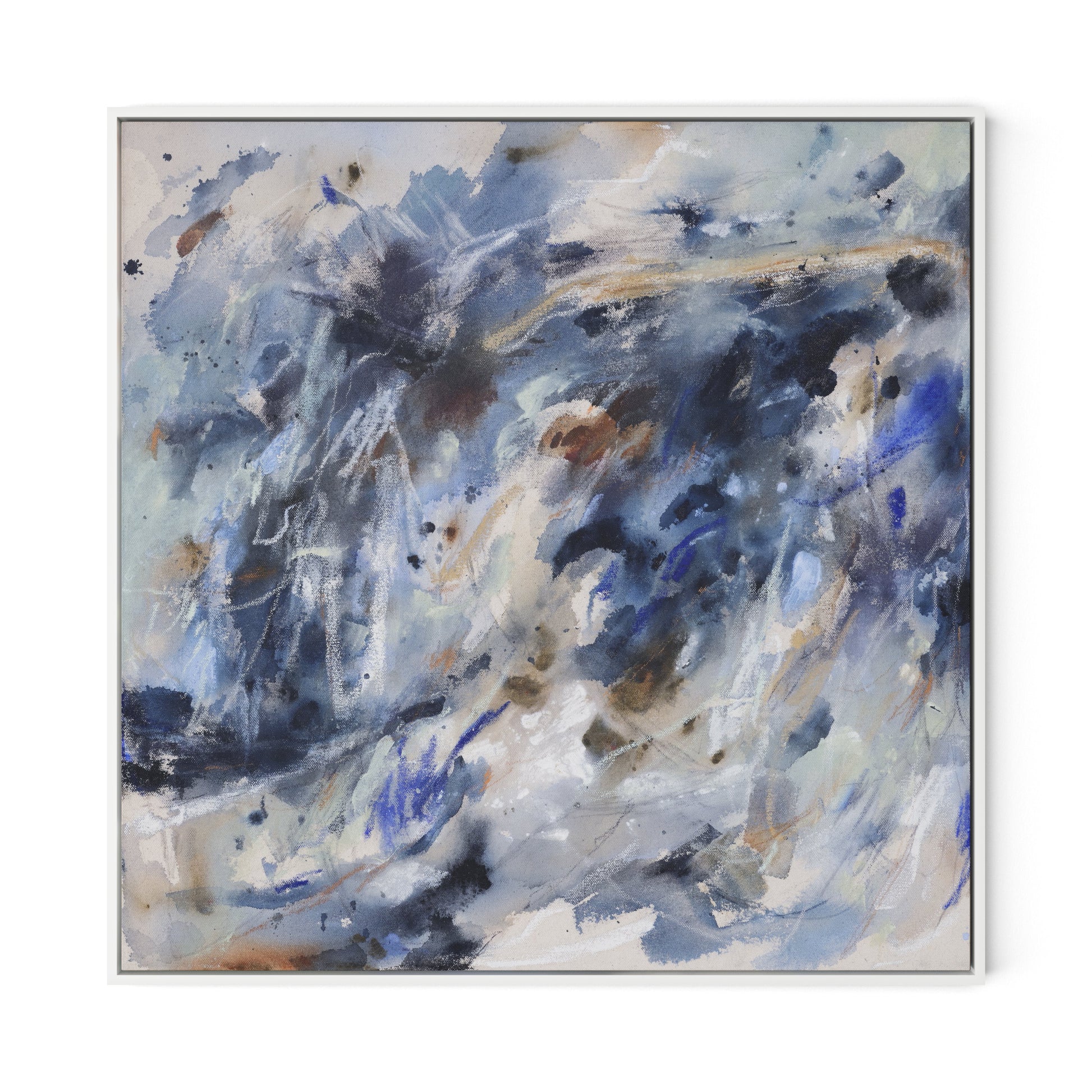 Where The Streets Have No Name Canvas Floater Framed / 32 x 32 in / White