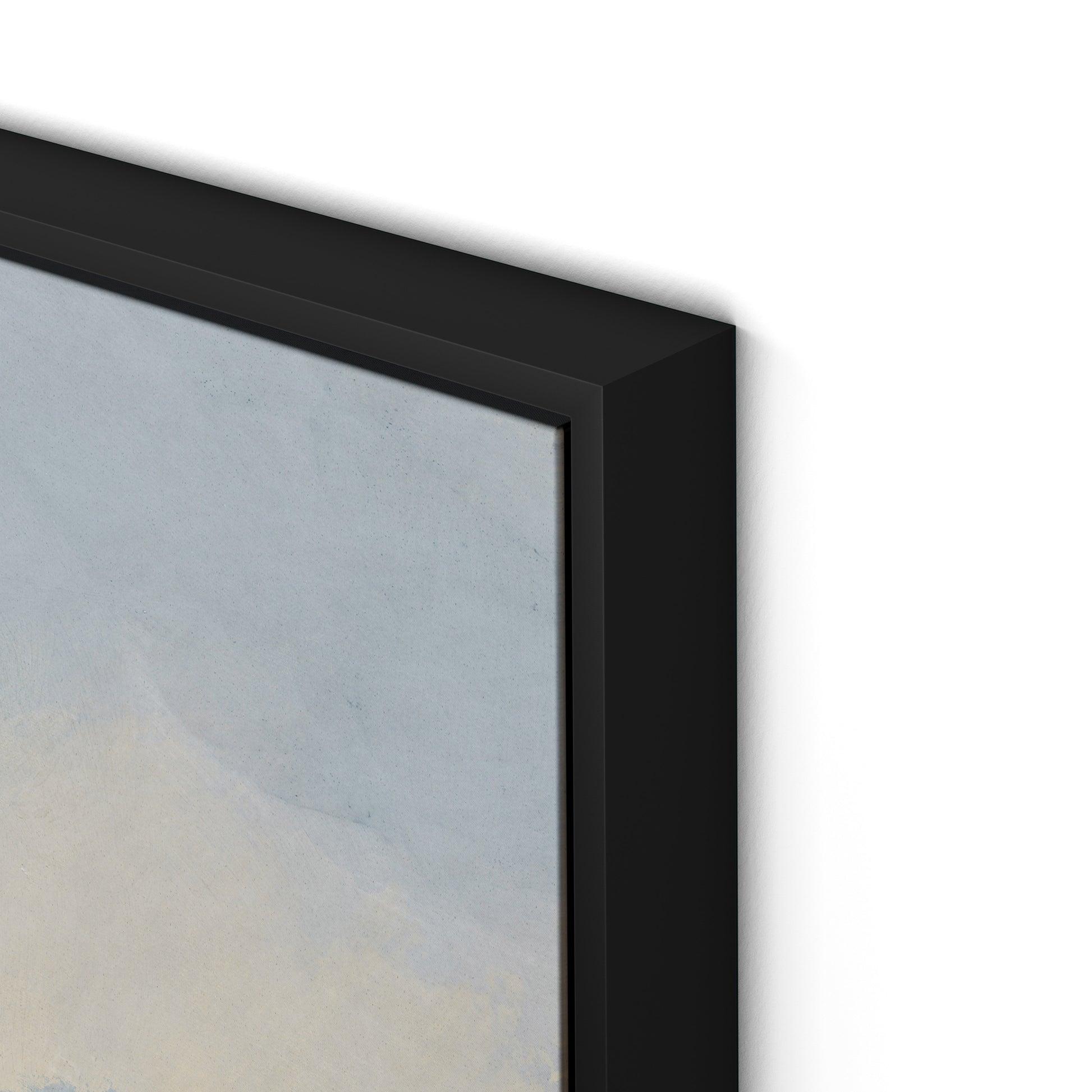 Plowed Field Canvas Floater Framed / 32 x 32 in / Black