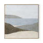 Peaceful Beach Canvas Floater Framed / 32 x 32 in / Natural Maple