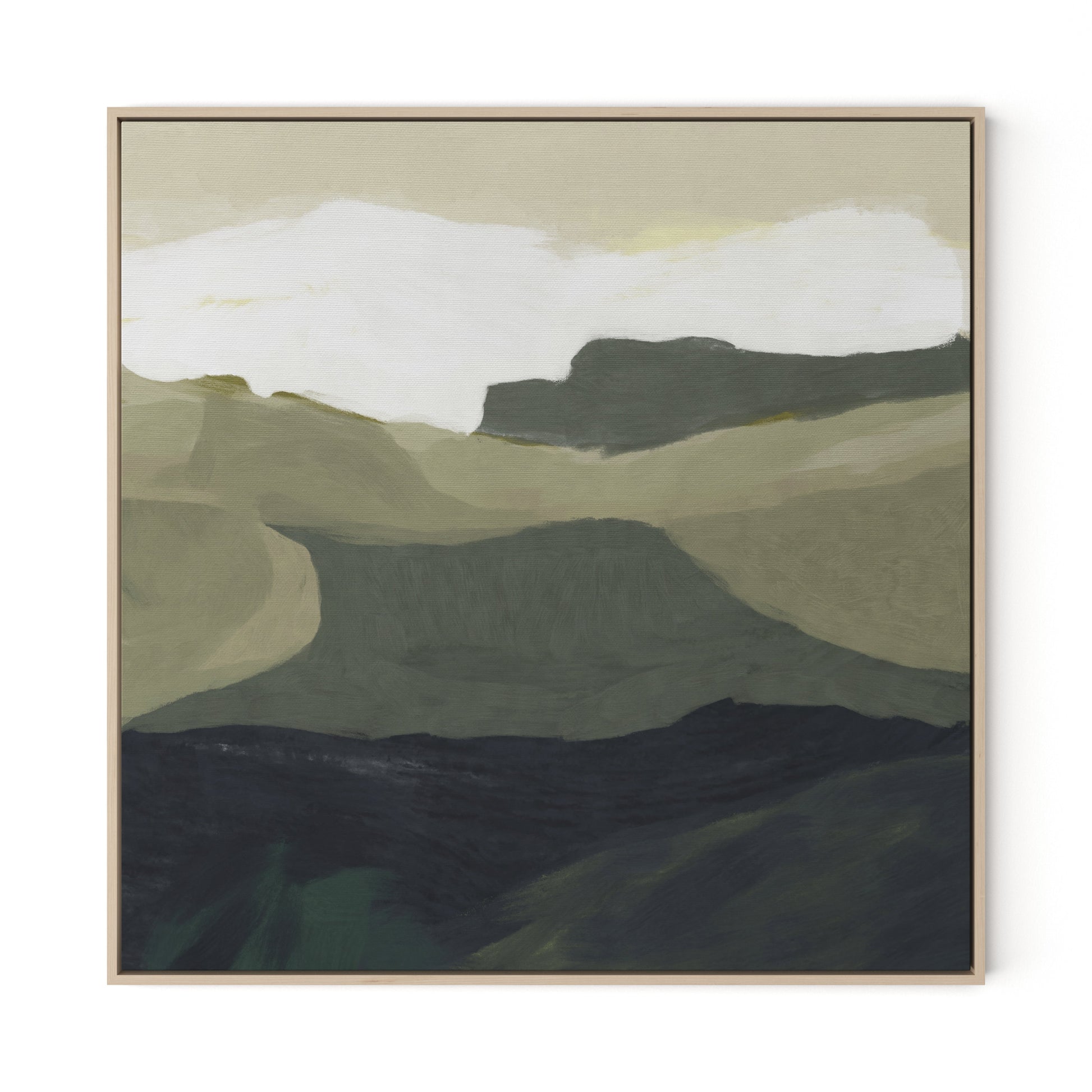 Surrey Canvas Floater Framed / 32 x 32 in / Natural Maple