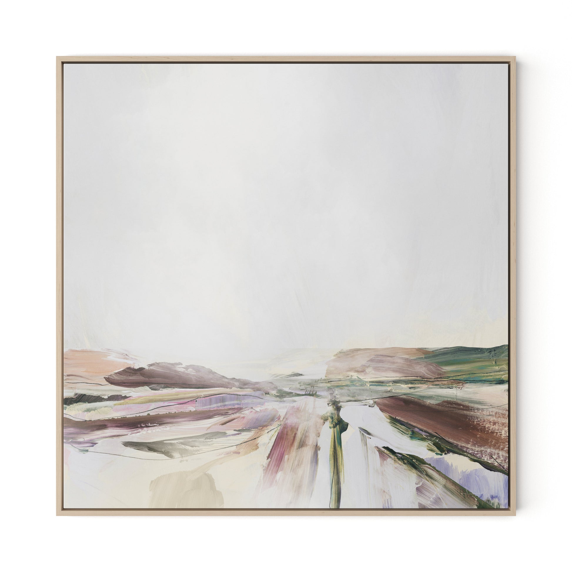 Beauty Canvas Floater Framed / 32 x 32 in / Natural Maple