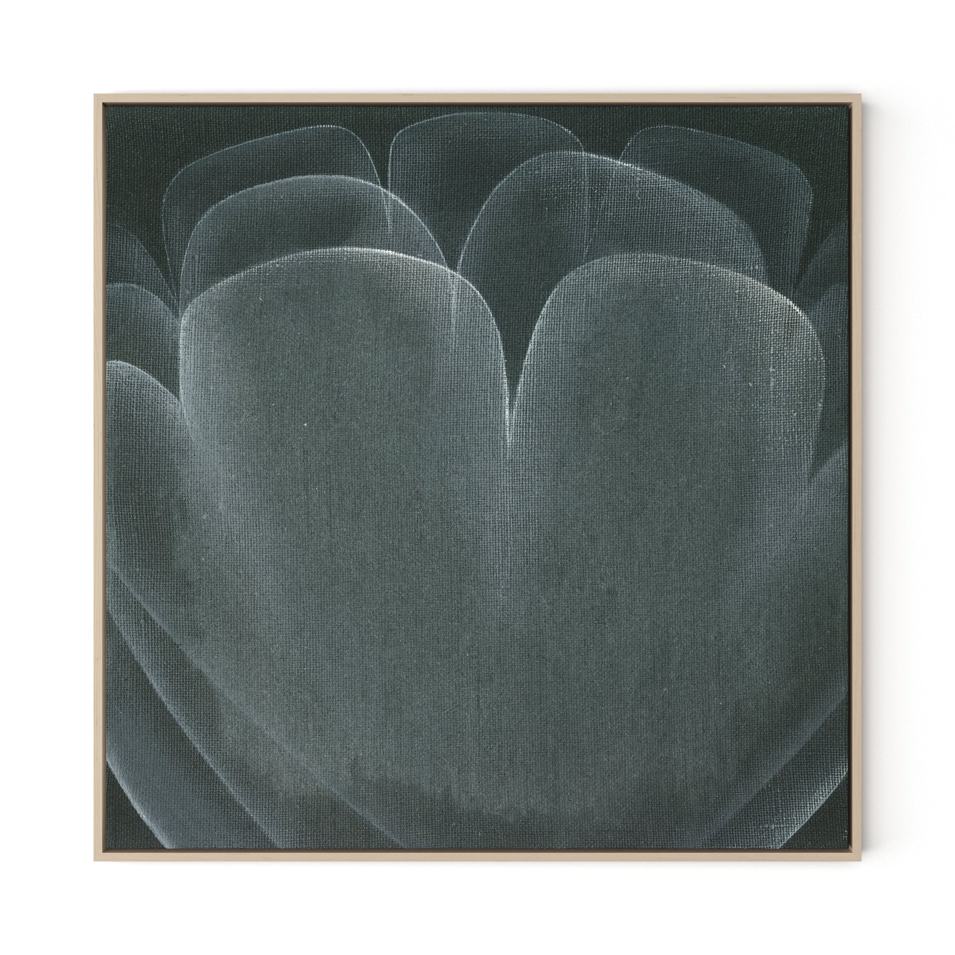Shadows II Canvas Floater Framed / 32 x 32 in / Natural Maple