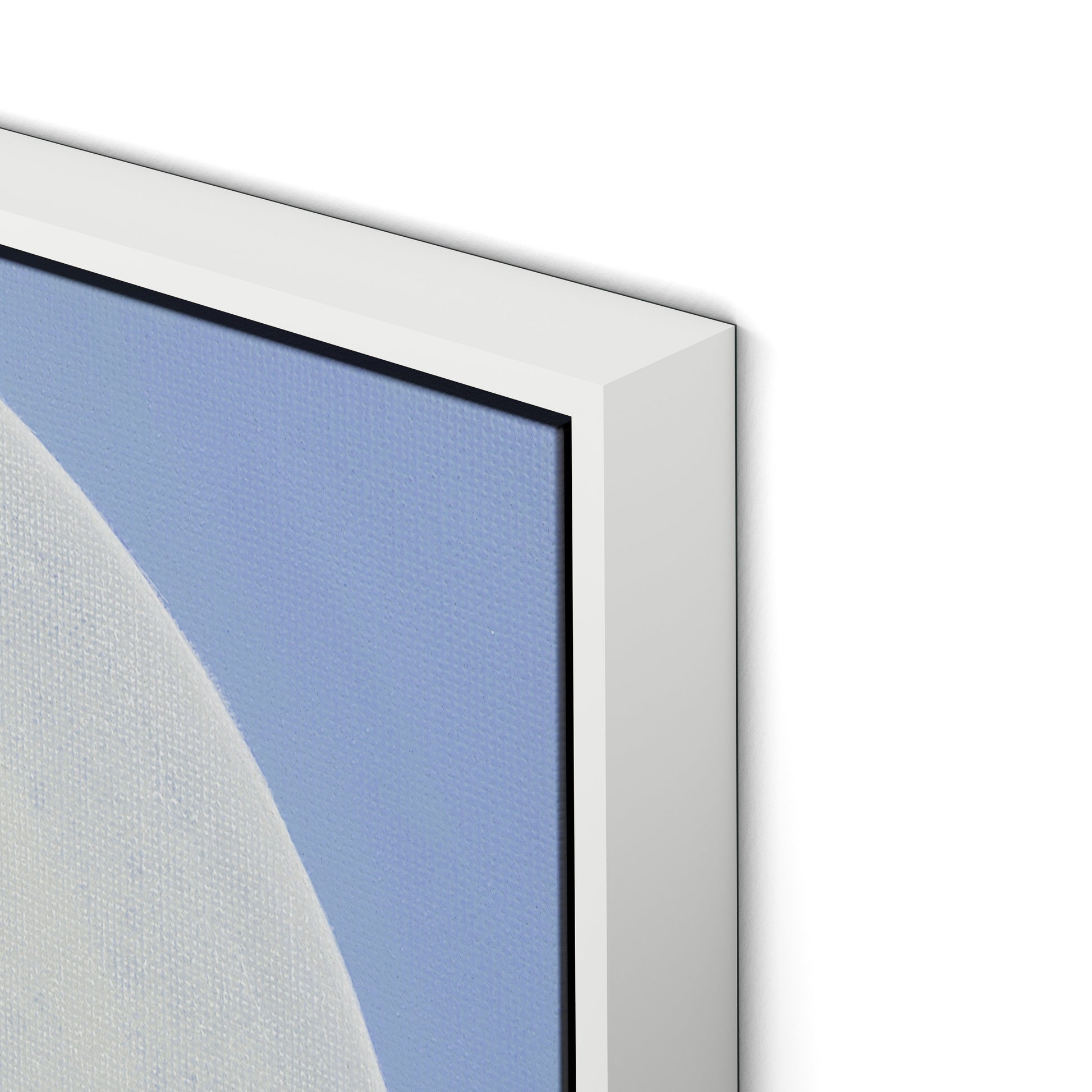 Pearl Canvas Floater Framed / 32 x 32 in / White