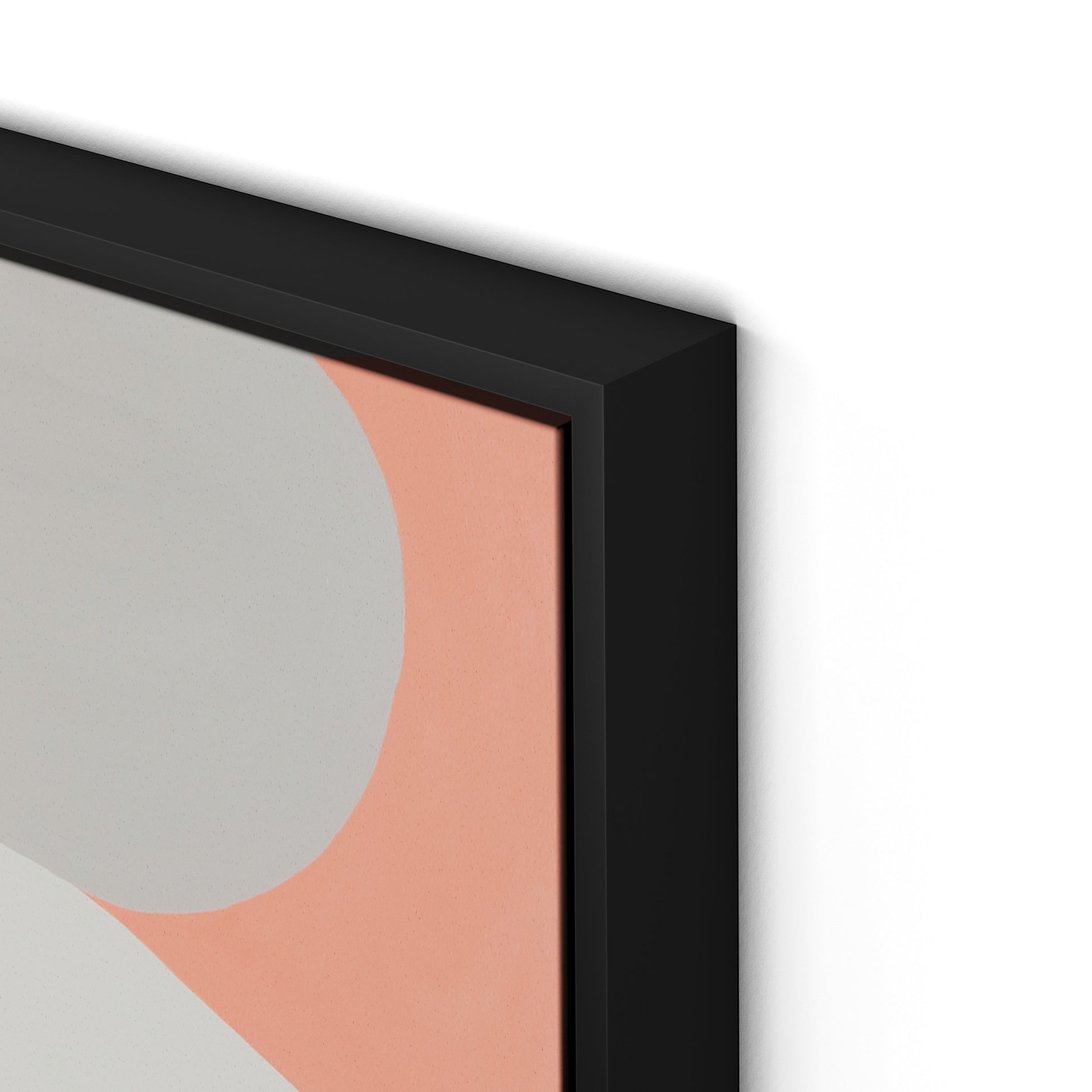 Pink Party Stack Canvas Floater Framed / 25.5 x 40 in / Black