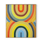 Overlapping Arcs Canvas Floater Framed / 29 x 32 in / Natural Maple
