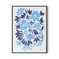 Blue Burst Canvas Floater Framed / 24 x 32 in / Black