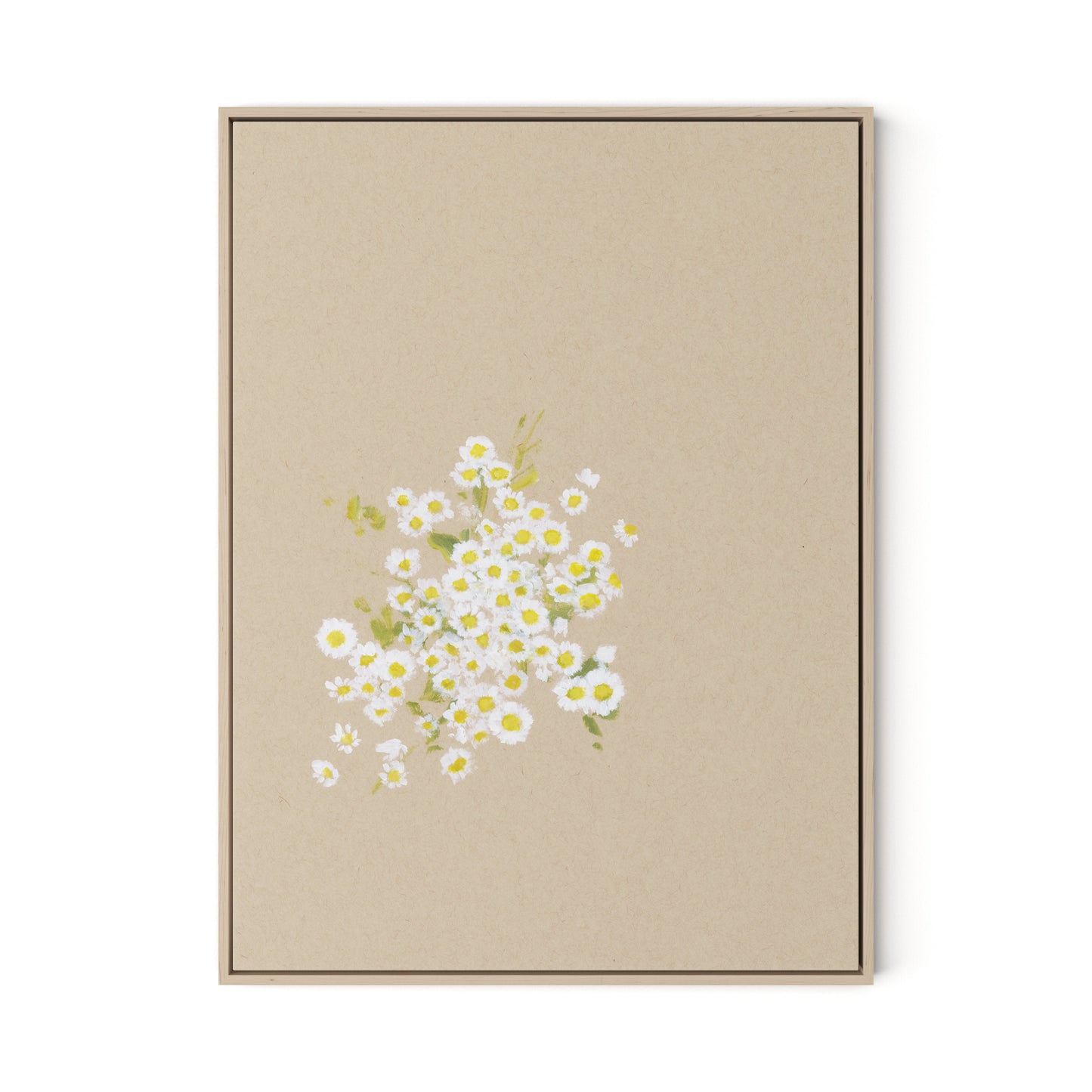 Botanical II Canvas Floater Framed / 24 x 32 in / Natural Maple