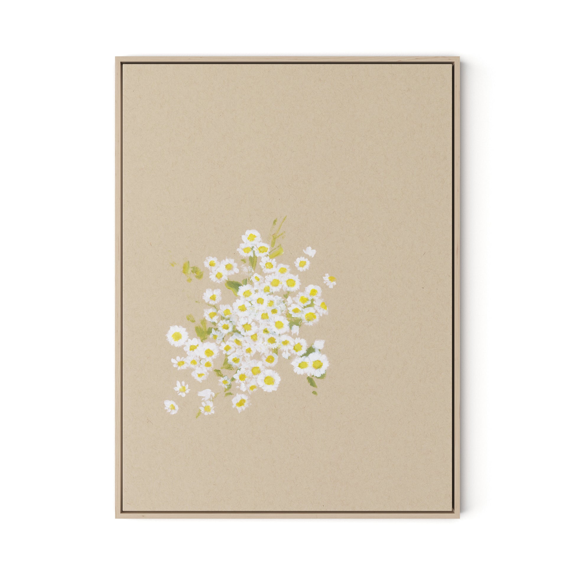 Botanical II Canvas Floater Framed / 24 x 32 in / Natural Maple