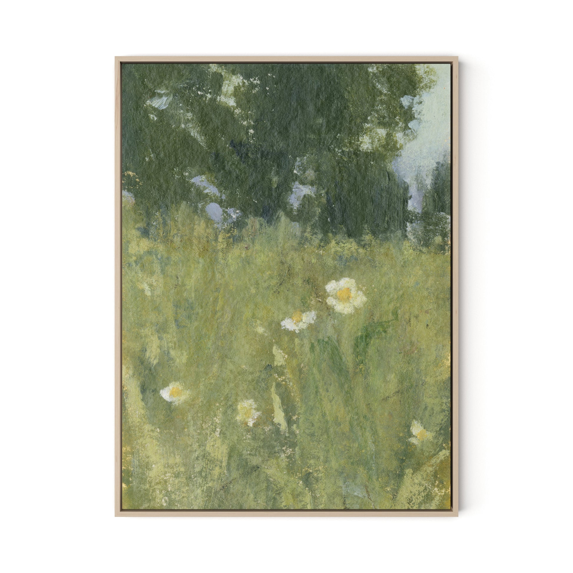 Respite XI Canvas Floater Framed / 24 x 32 in / Natural Maple