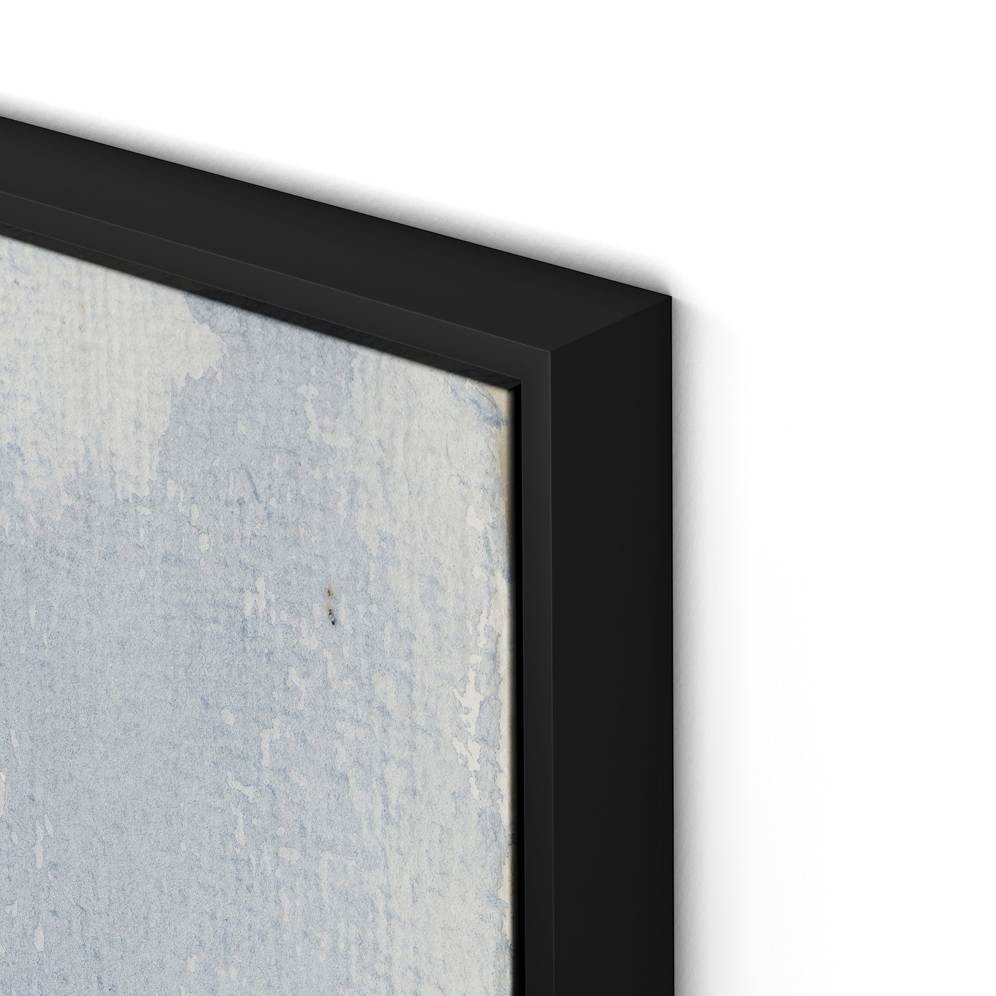 Olive Branch Abstract Canvas Floater Framed / 30 x 32 in / Black
