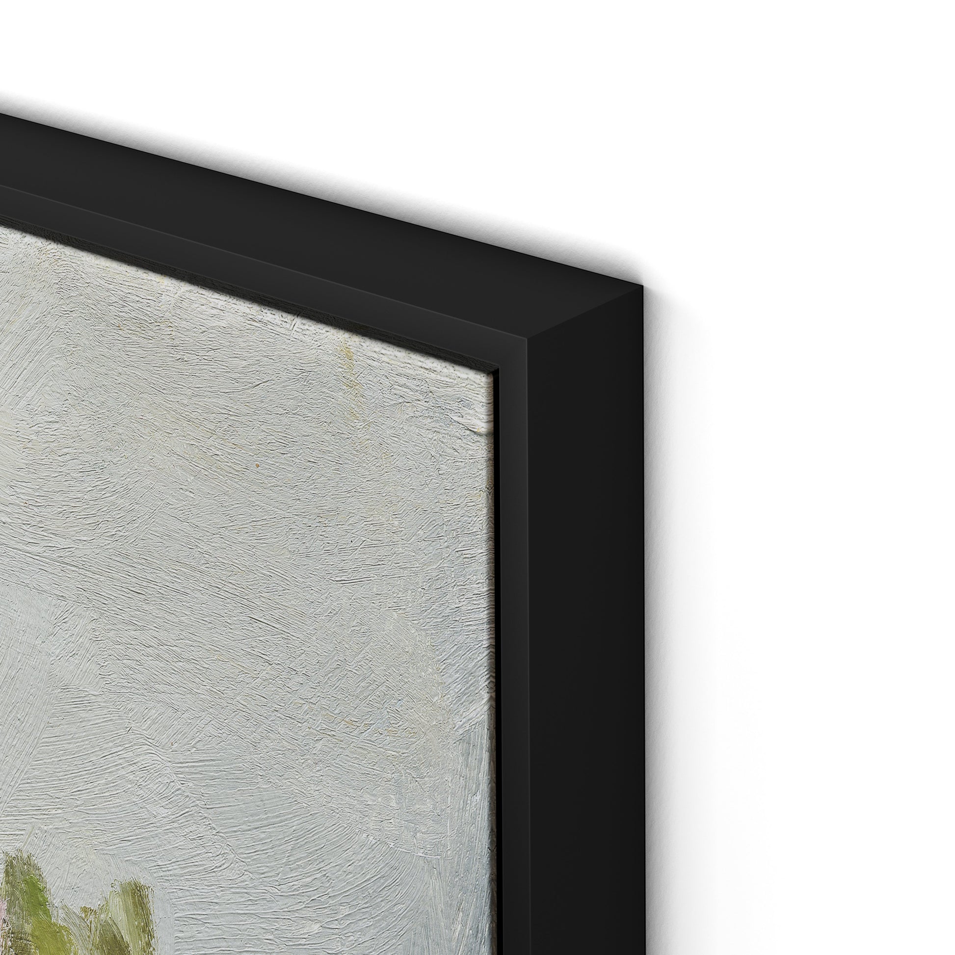 Protea Still Life Canvas Floater Framed / 26 x 32 in / Black