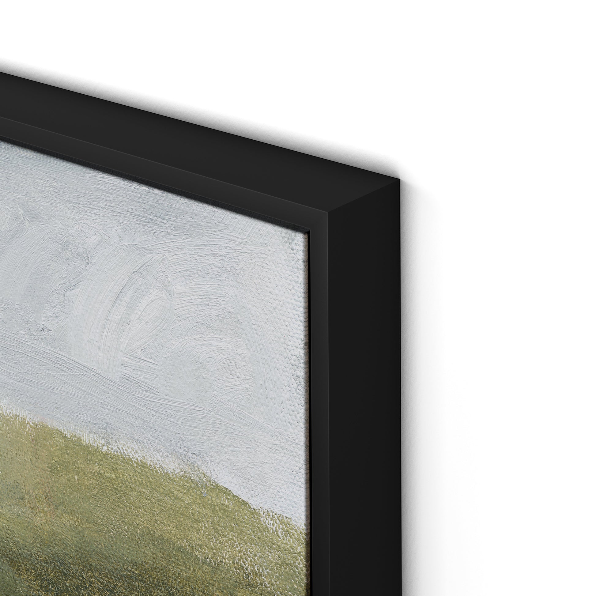 Daisy Field Canvas Floater Framed / 24 x 32 in / Black