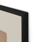 Petal and Water Green Abstract Canvas Floater Framed / 24 x 32 in / Black