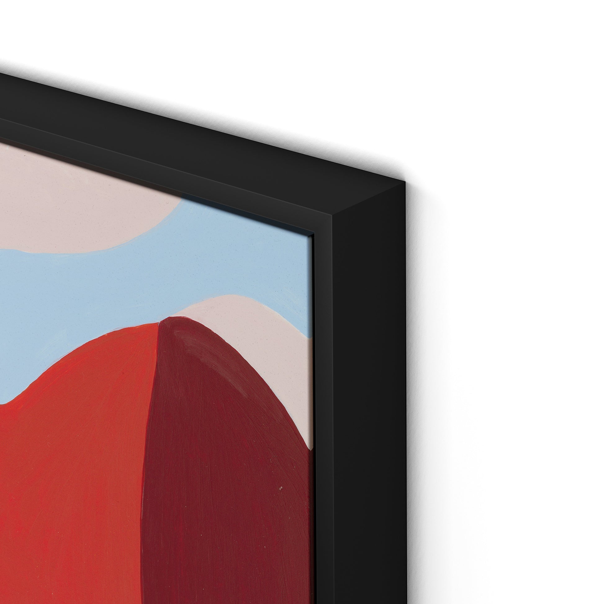 Red No. 1 Canvas Floater Framed / 24 x 32 in / Black
