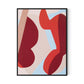 Red No. 1 Canvas Floater Framed / 24 x 32 in / Black