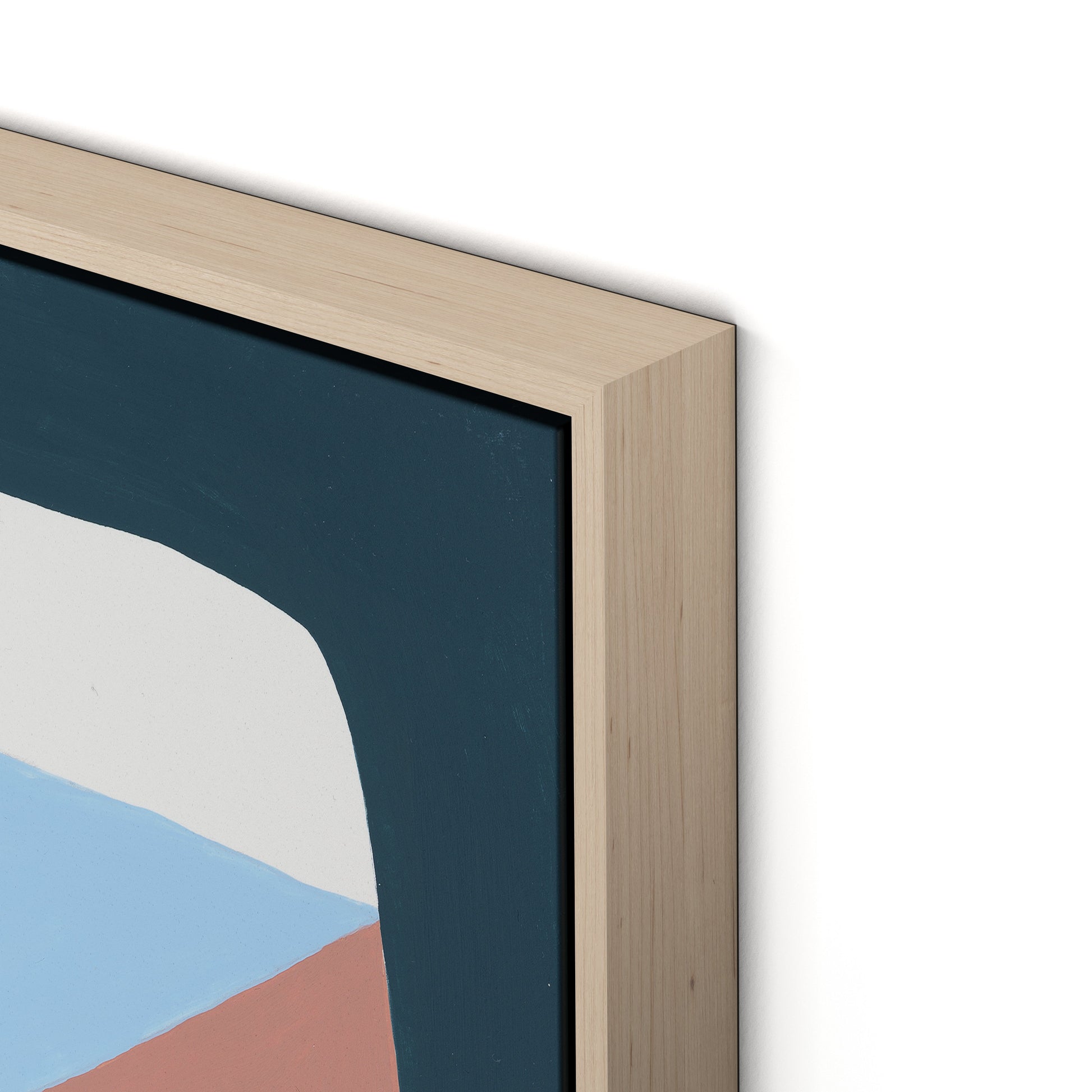 Walking No. 1 Canvas Floater Framed / 24 x 32 in / Natural Maple