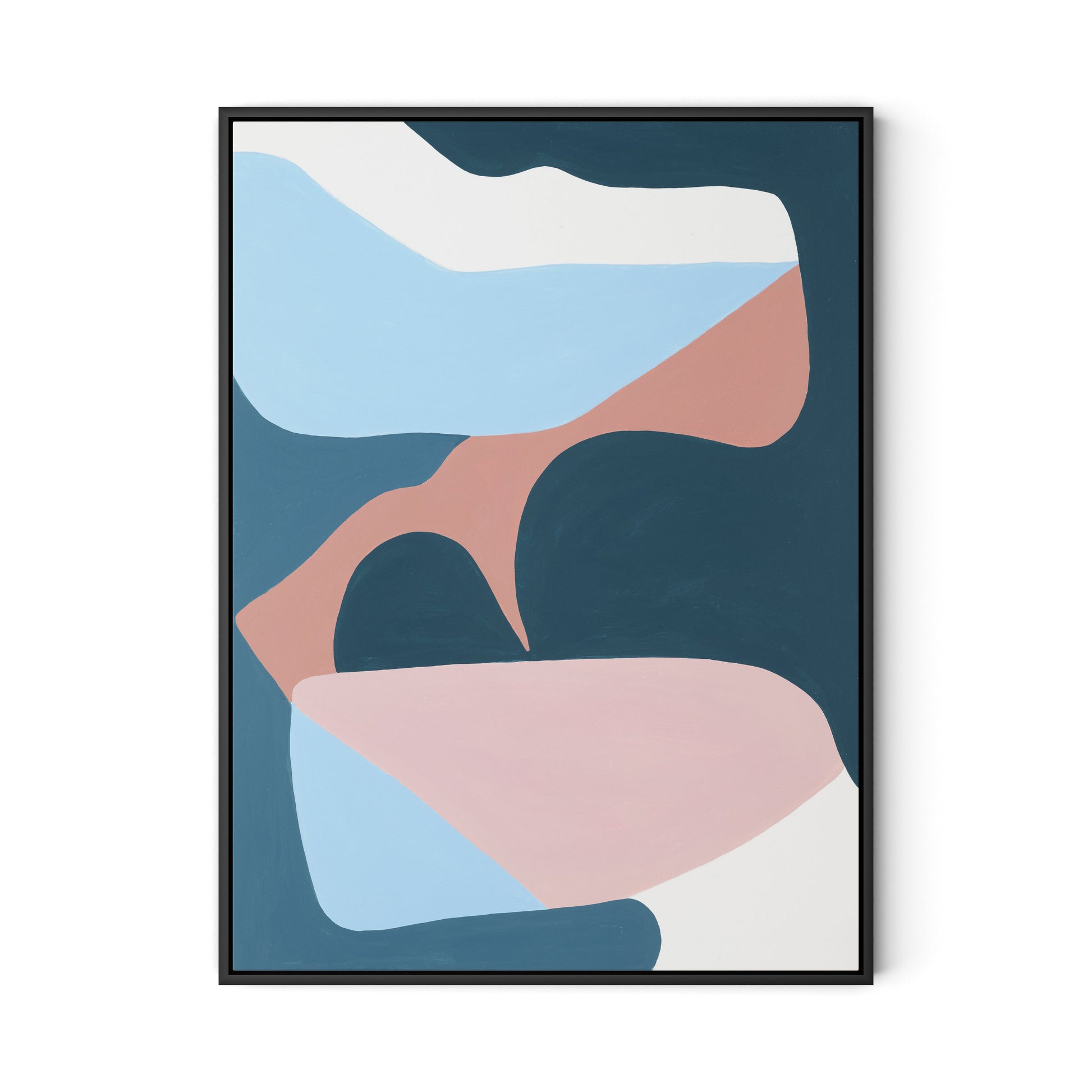 Walking No. 1 Canvas Floater Framed / 24 x 32 in / Black
