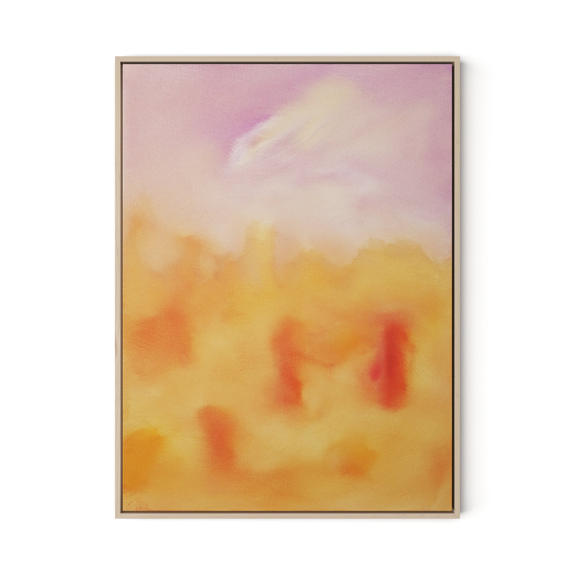 Marakech Figures IV Canvas Floater Framed / 24 x 32 in / Natural Maple