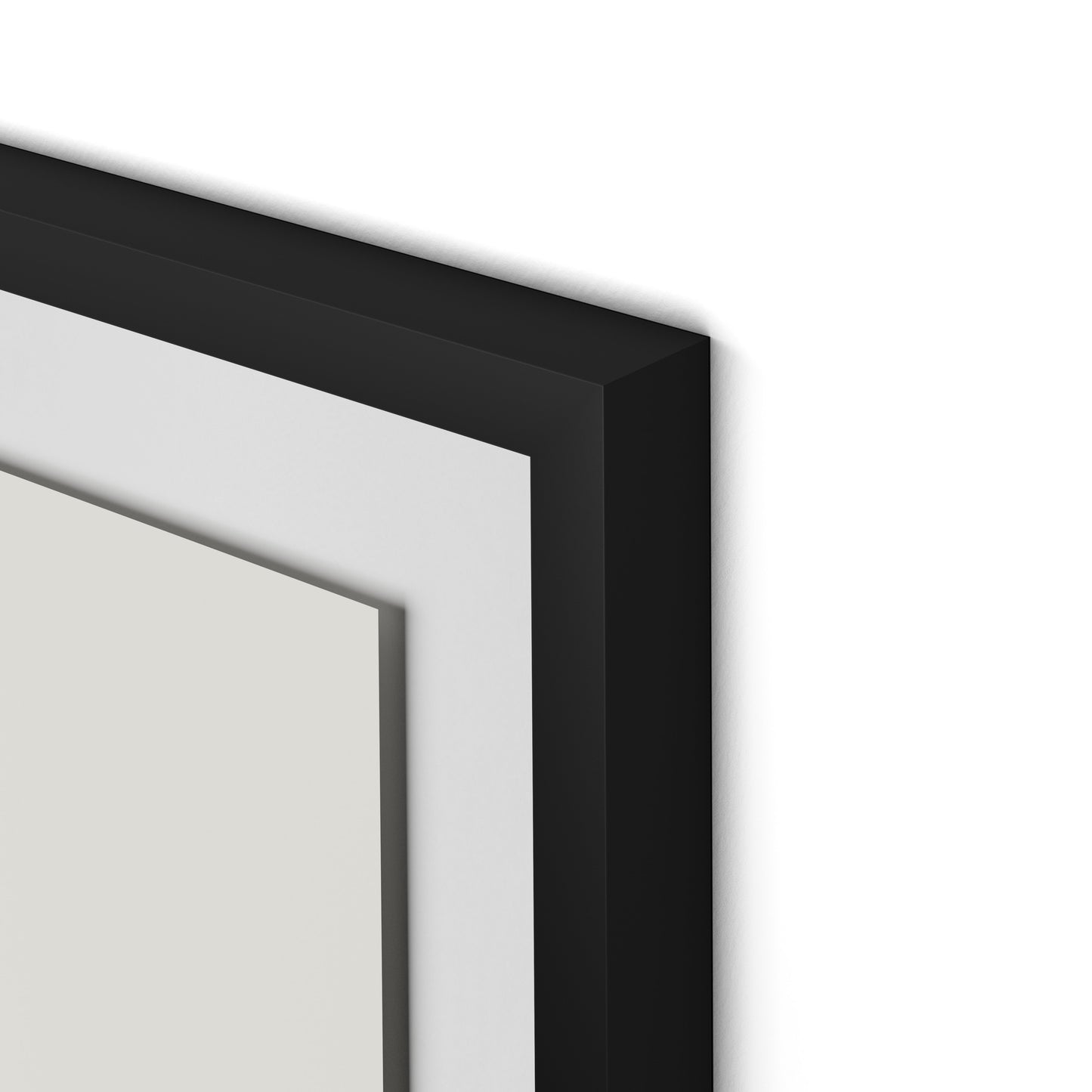 Curves Corners Framed Paper / 32 x 26.5 in / Black