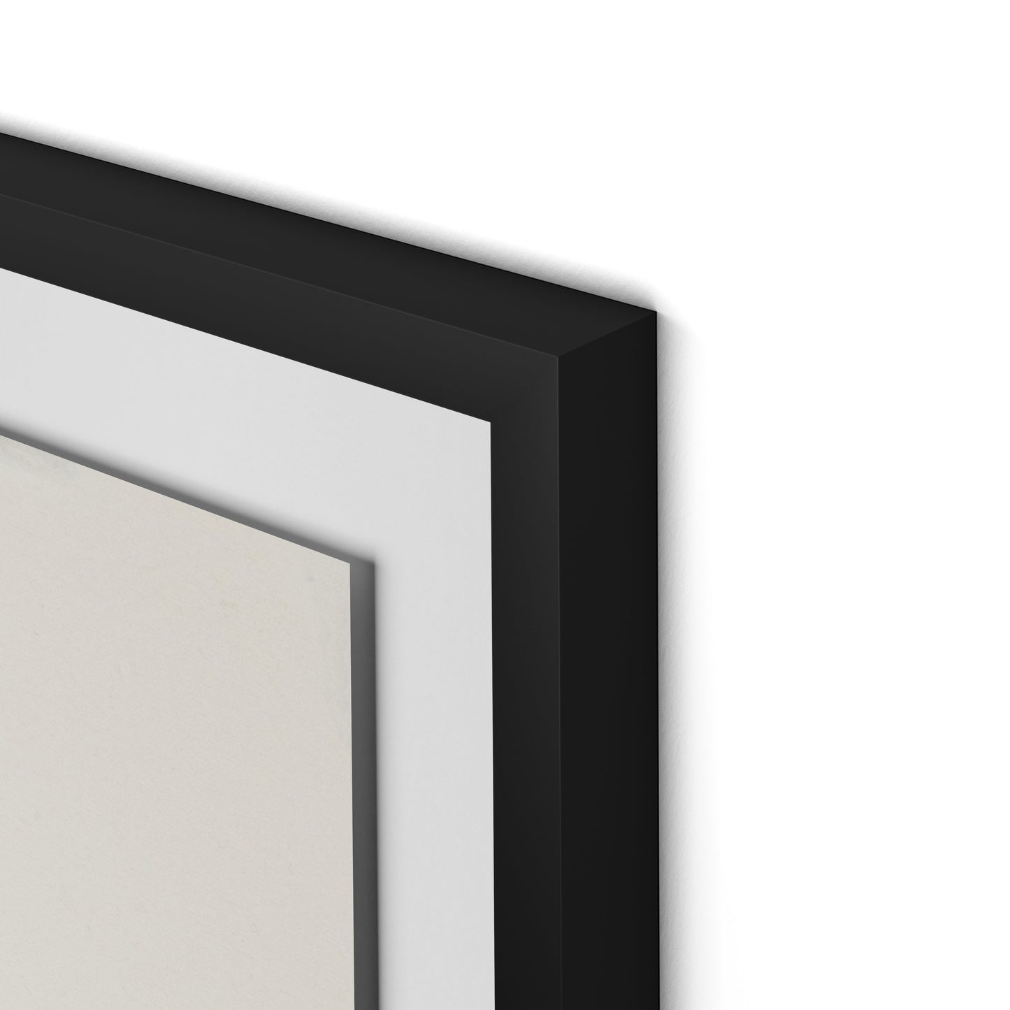 Spring Gathered w Border Framed Paper / 32 x 24 in / Black