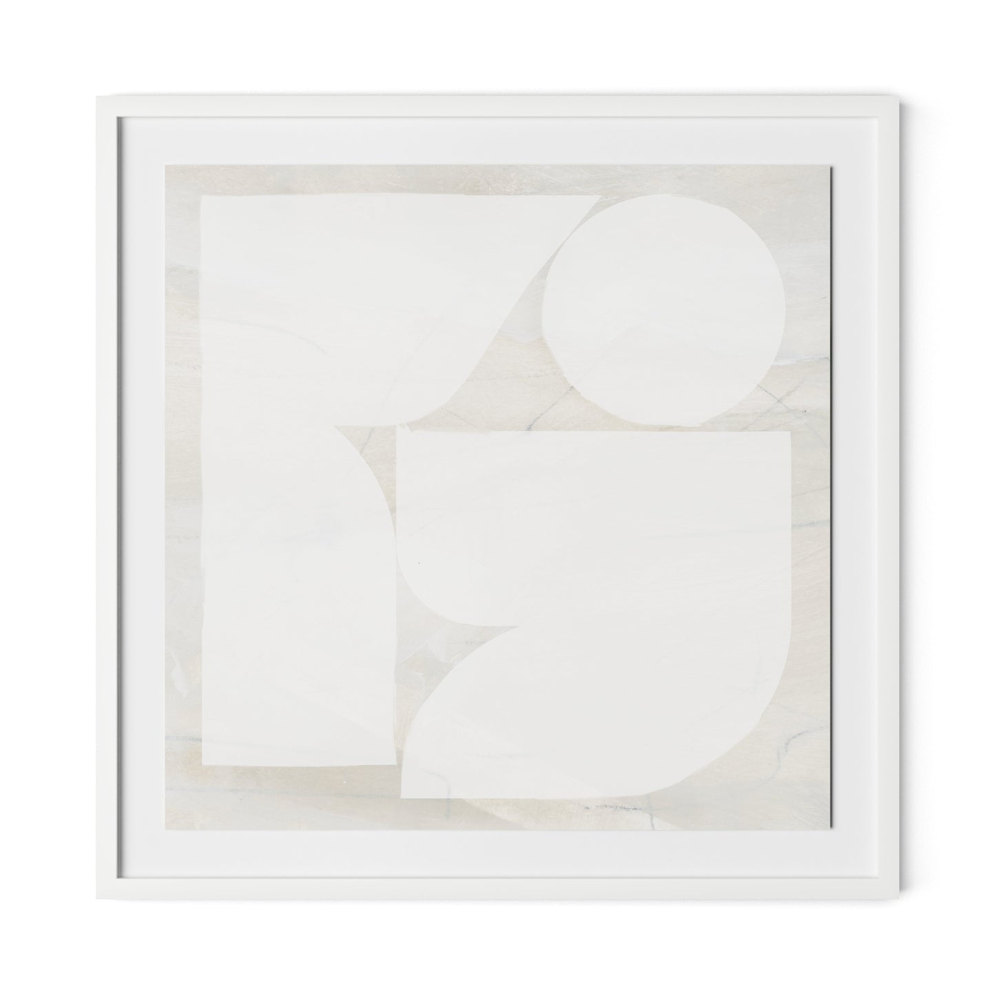 Study Framed Paper / 32 x 32 in / White