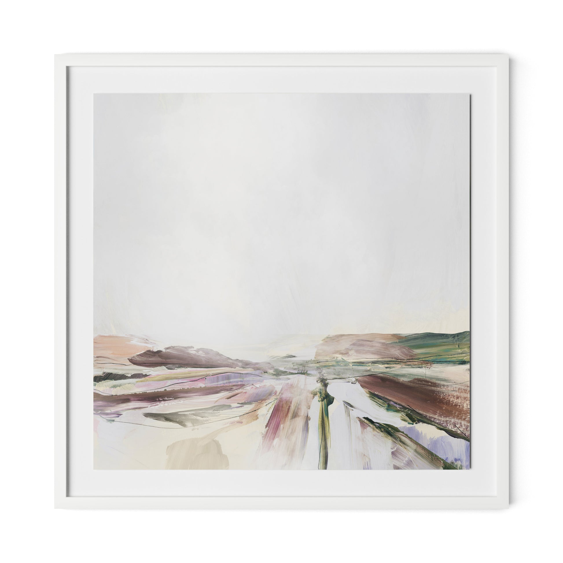 Beauty Framed Paper / 32 x 32 in / White