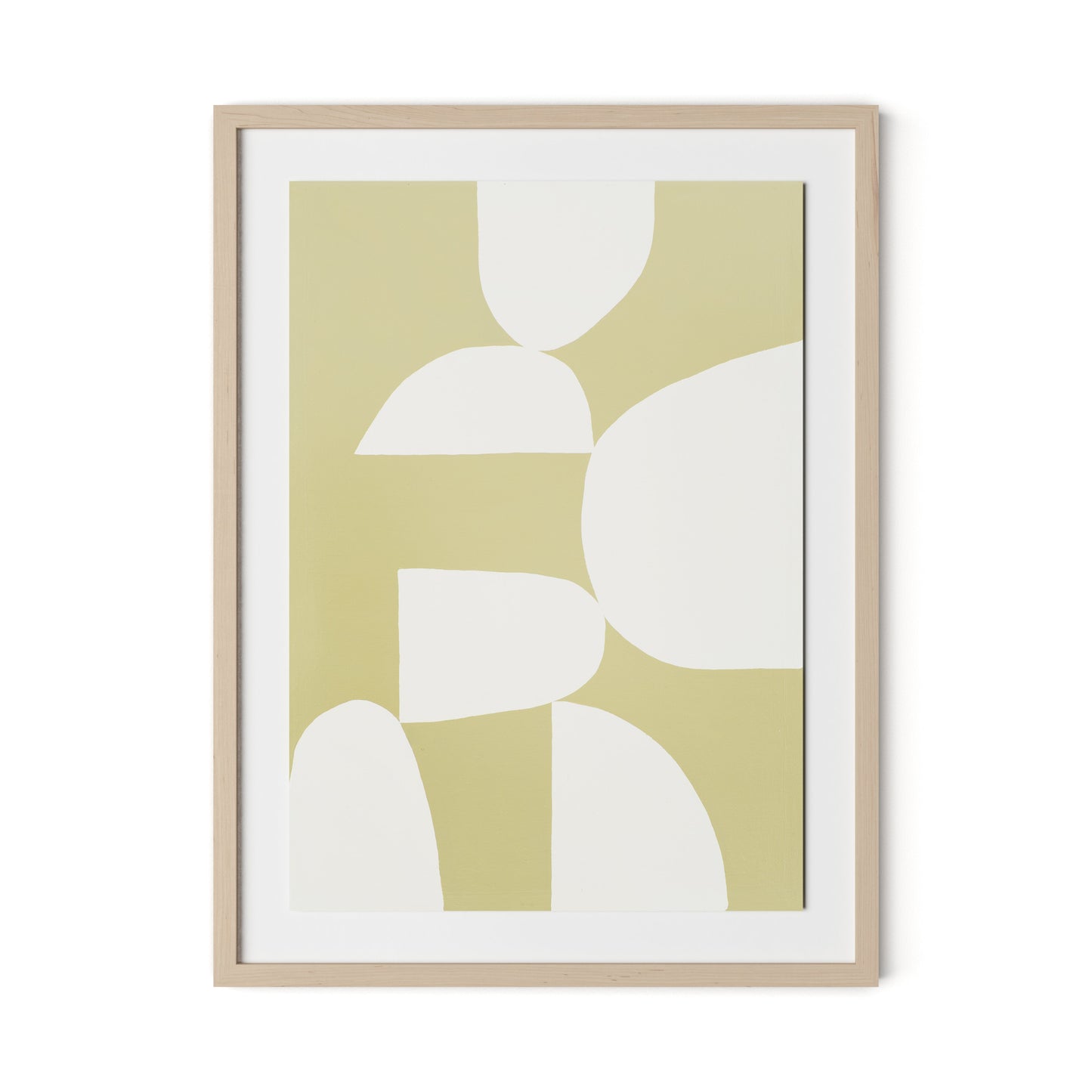 Meditation Sage Framed Paper / 24 x 32 in / Natural Maple