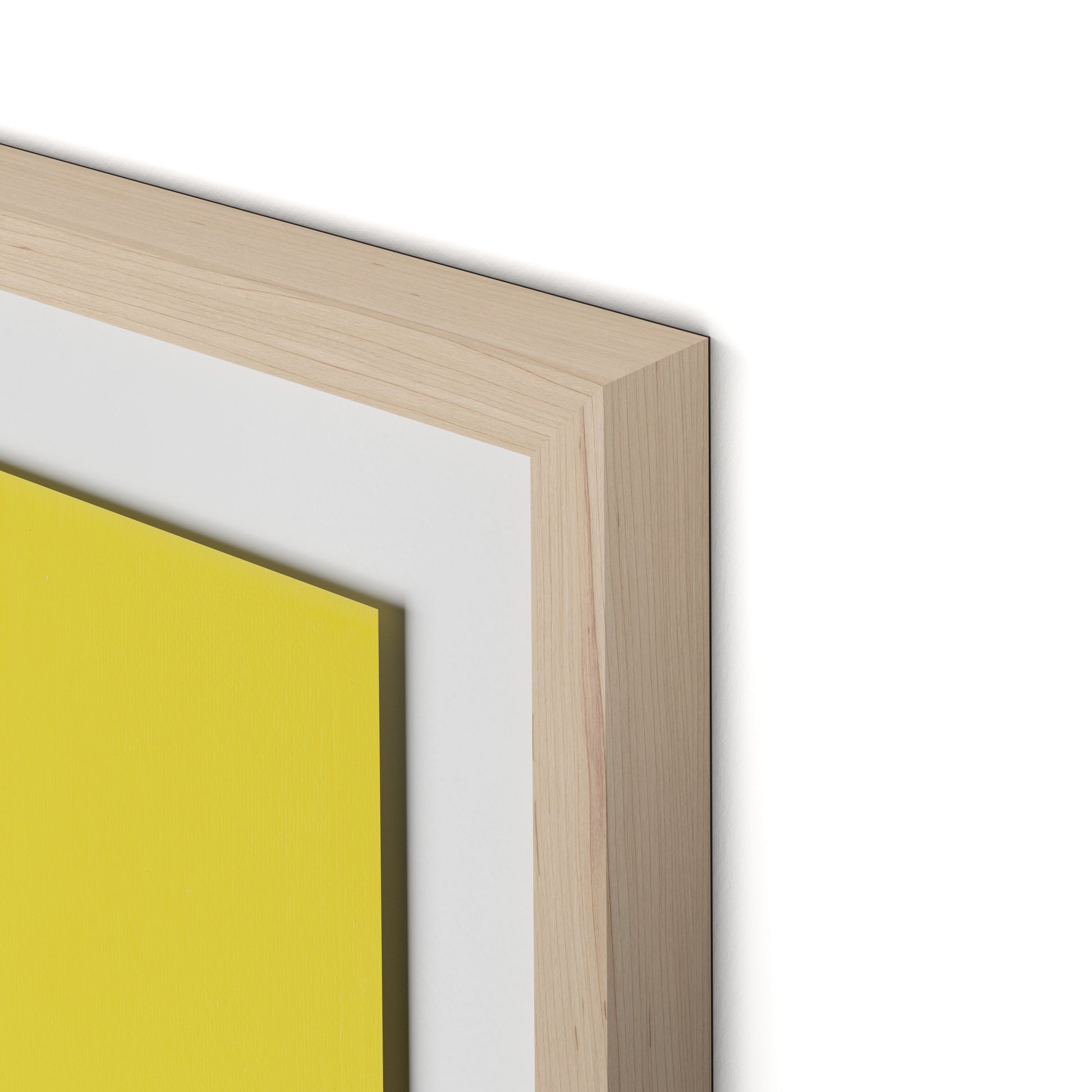 Meditation Goldenrod Framed Paper / 24 x 32 in / Natural Maple