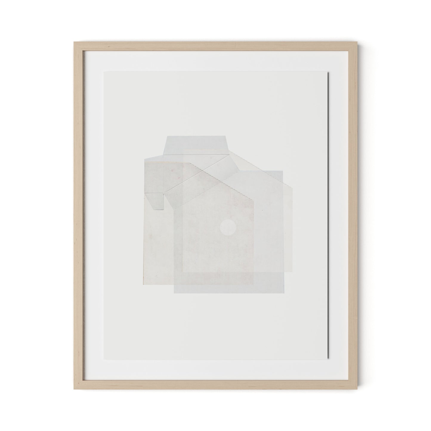 Structure 2 Framed Paper / 26.5 x 32 in / Natural Maple