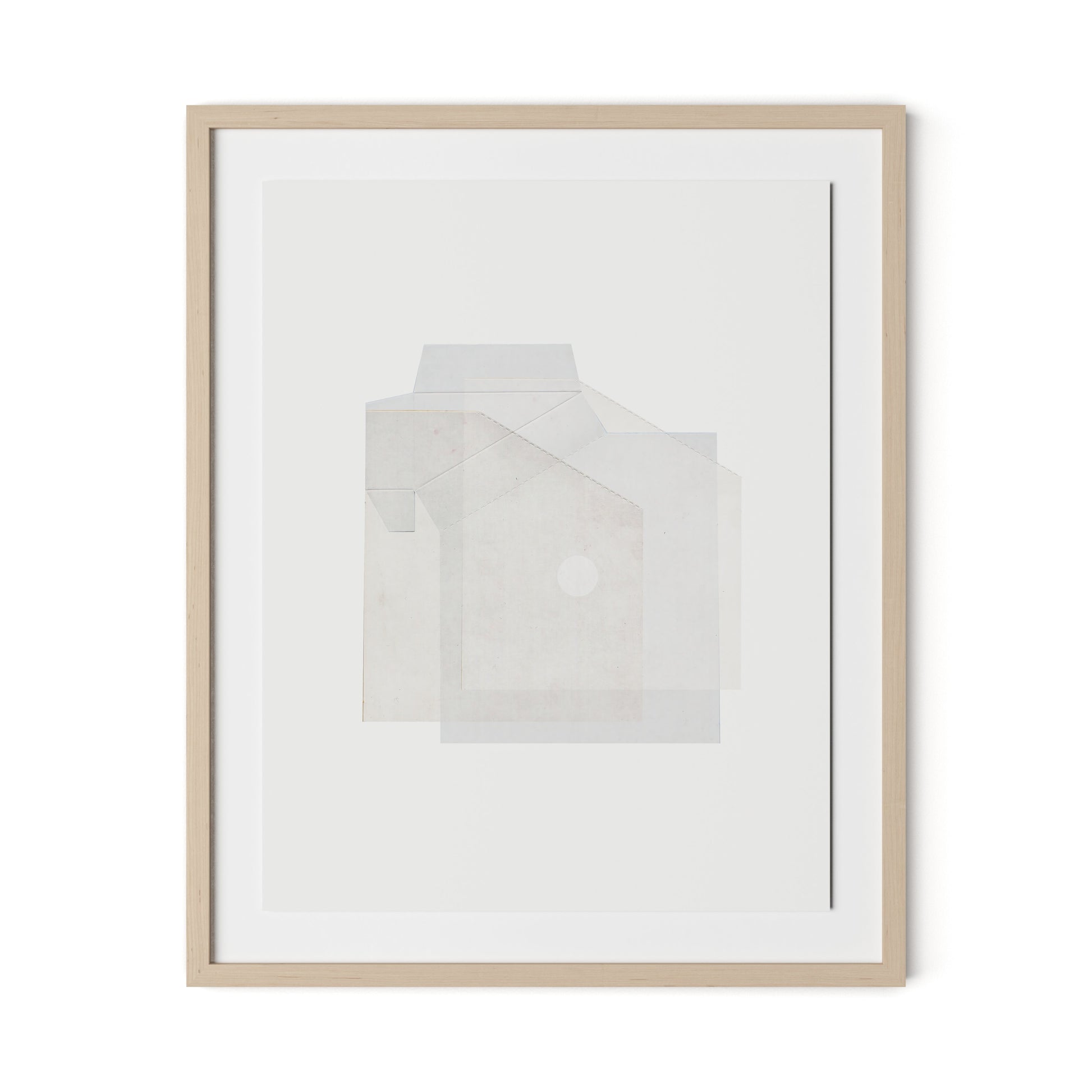 Structure 2 Framed Paper / 26.5 x 32 in / Natural Maple