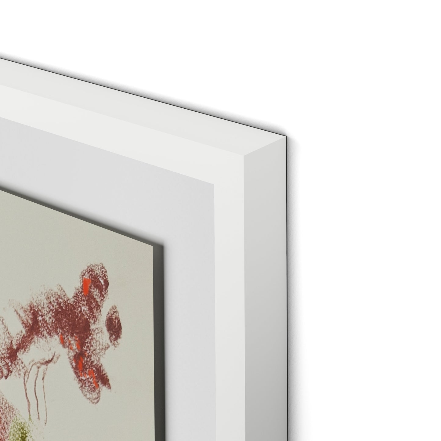 Rubbings 3 Framed Paper / 24 x 32 in / White
