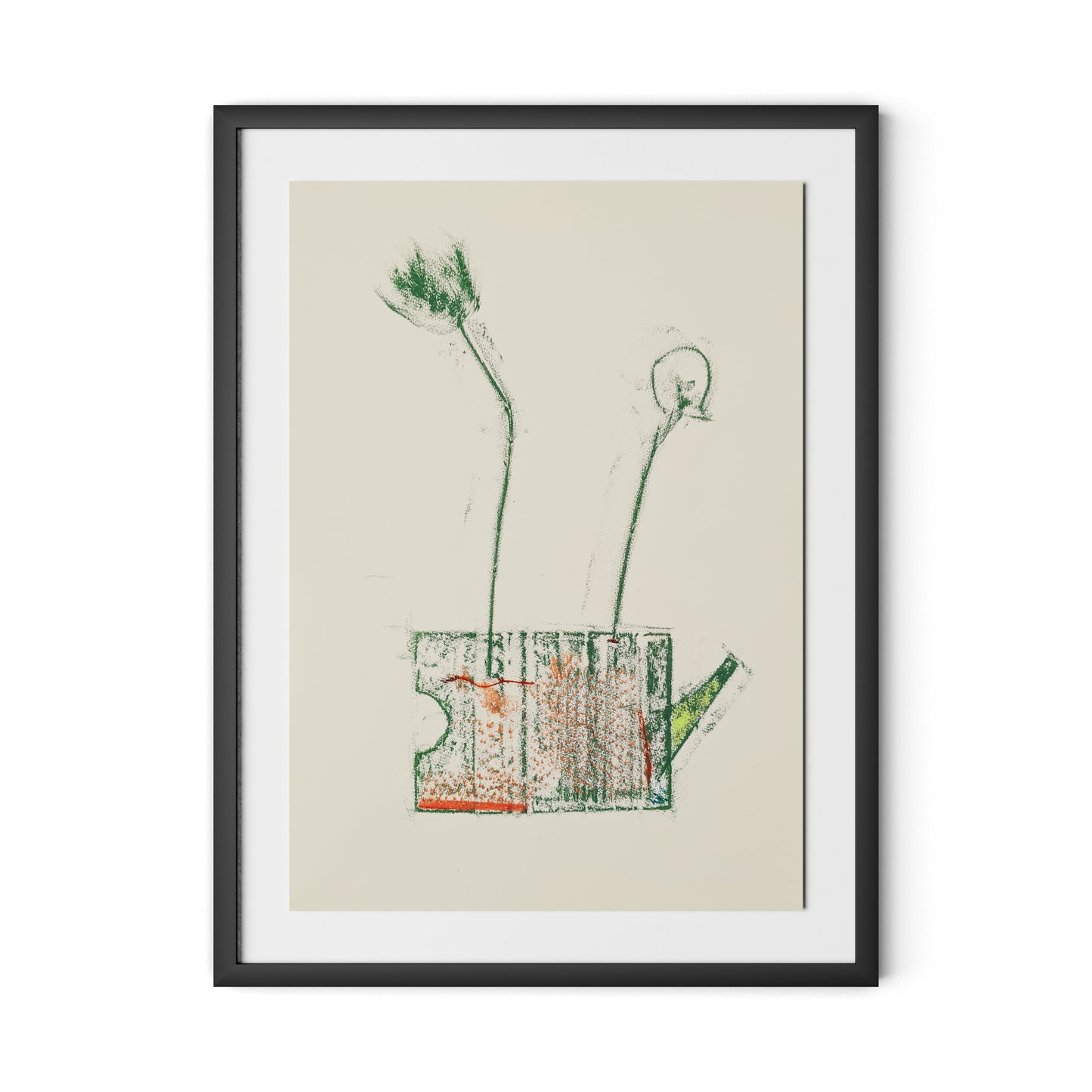 Rubbings 4 Framed Paper / 24 x 32 in / Black