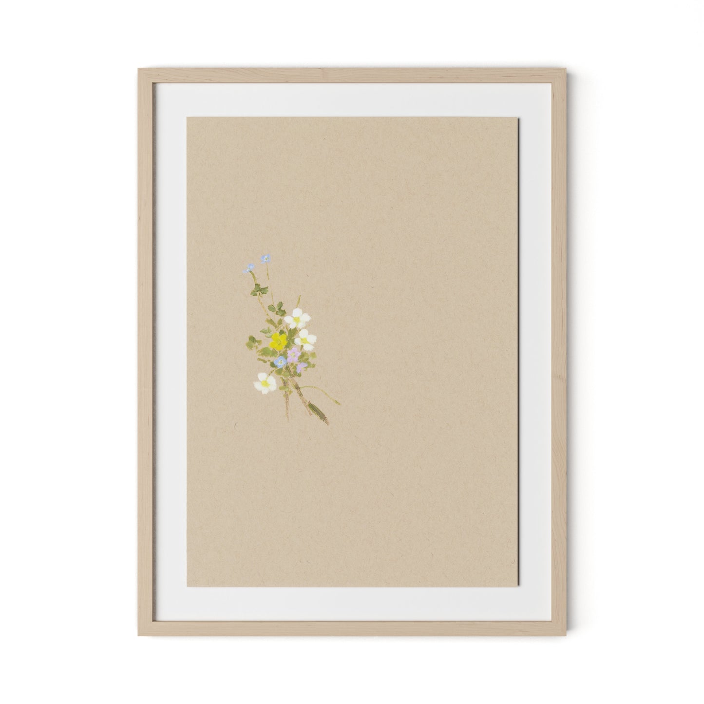 Botanical I Framed Paper / 24 x 32 in / Natural Maple