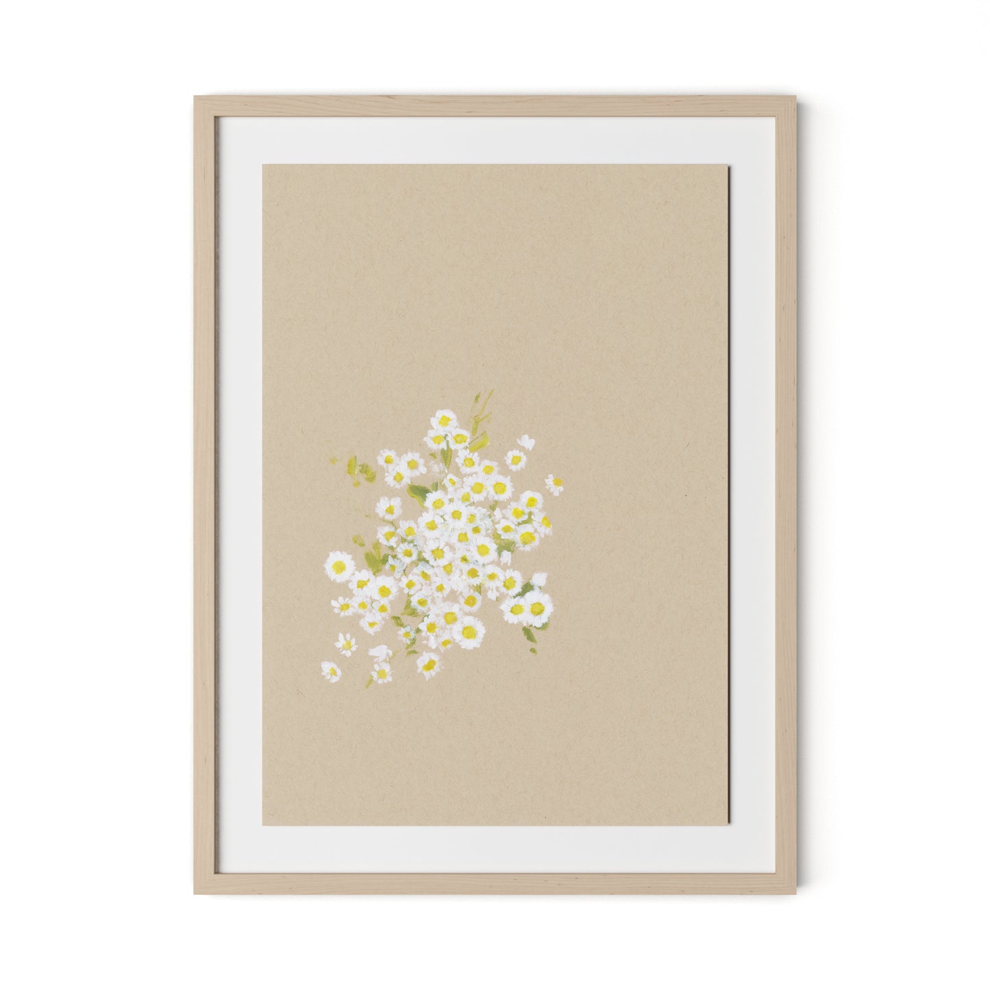 Botanical II Framed Paper / 24 x 32 in / Natural Maple