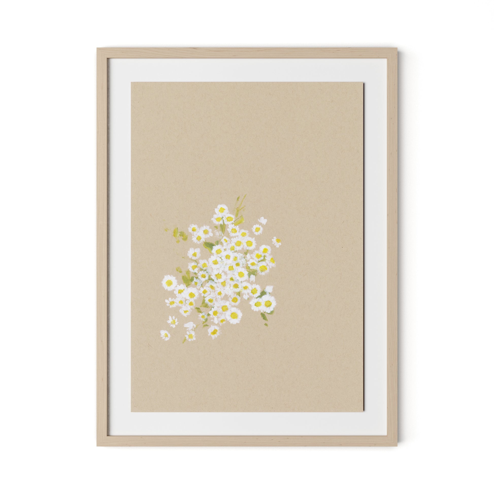 Botanical II Framed Paper / 24 x 32 in / Natural Maple