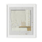 Fabric Collage I Framed Paper / 28 x 32 in / White
