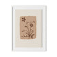 Petal and Water Green Abstract Framed Paper / 24 x 32 in / White