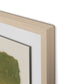 Morning Pink, Night Green Abstract Framed Paper / 24 x 32 in / Natural Maple